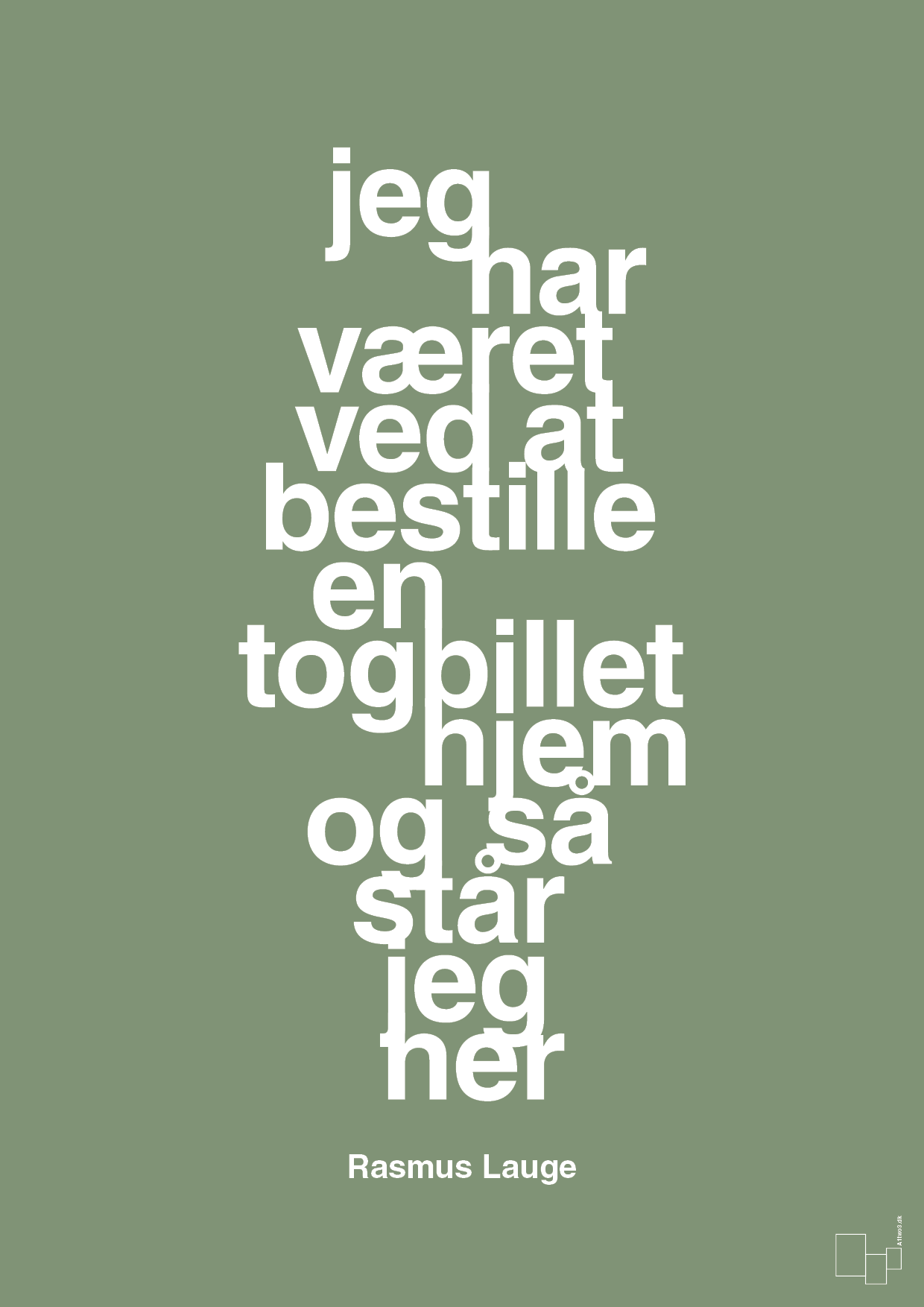 plakat: jeg har været ved at bestille en togbillet hjem og så står jeg her - jade-Håndbold-A1two3