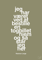 plakat: jeg har været ved at bestille en togbillet hjem og så står jeg her - misty forrest-Håndbold-A1two3