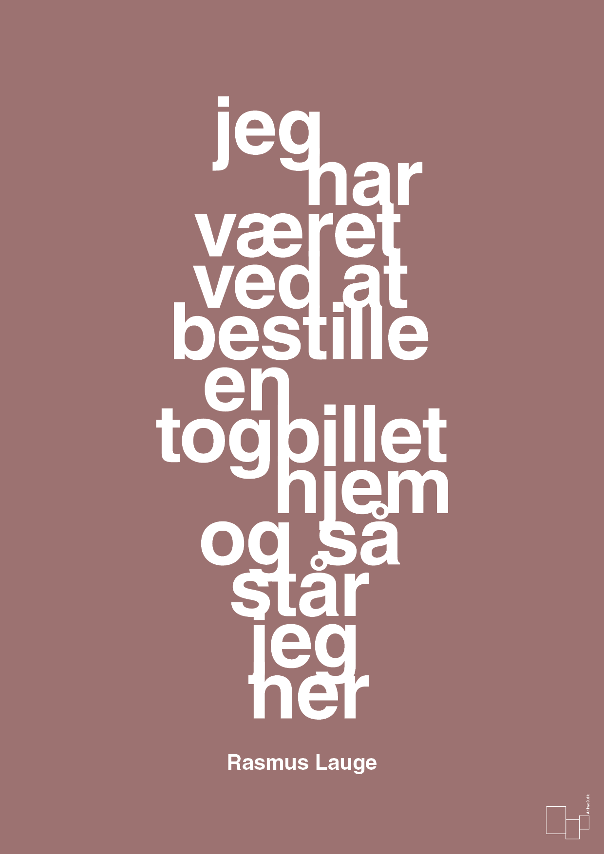 plakat: jeg har været ved at bestille en togbillet hjem og så står jeg her - plum-Håndbold-A1two3