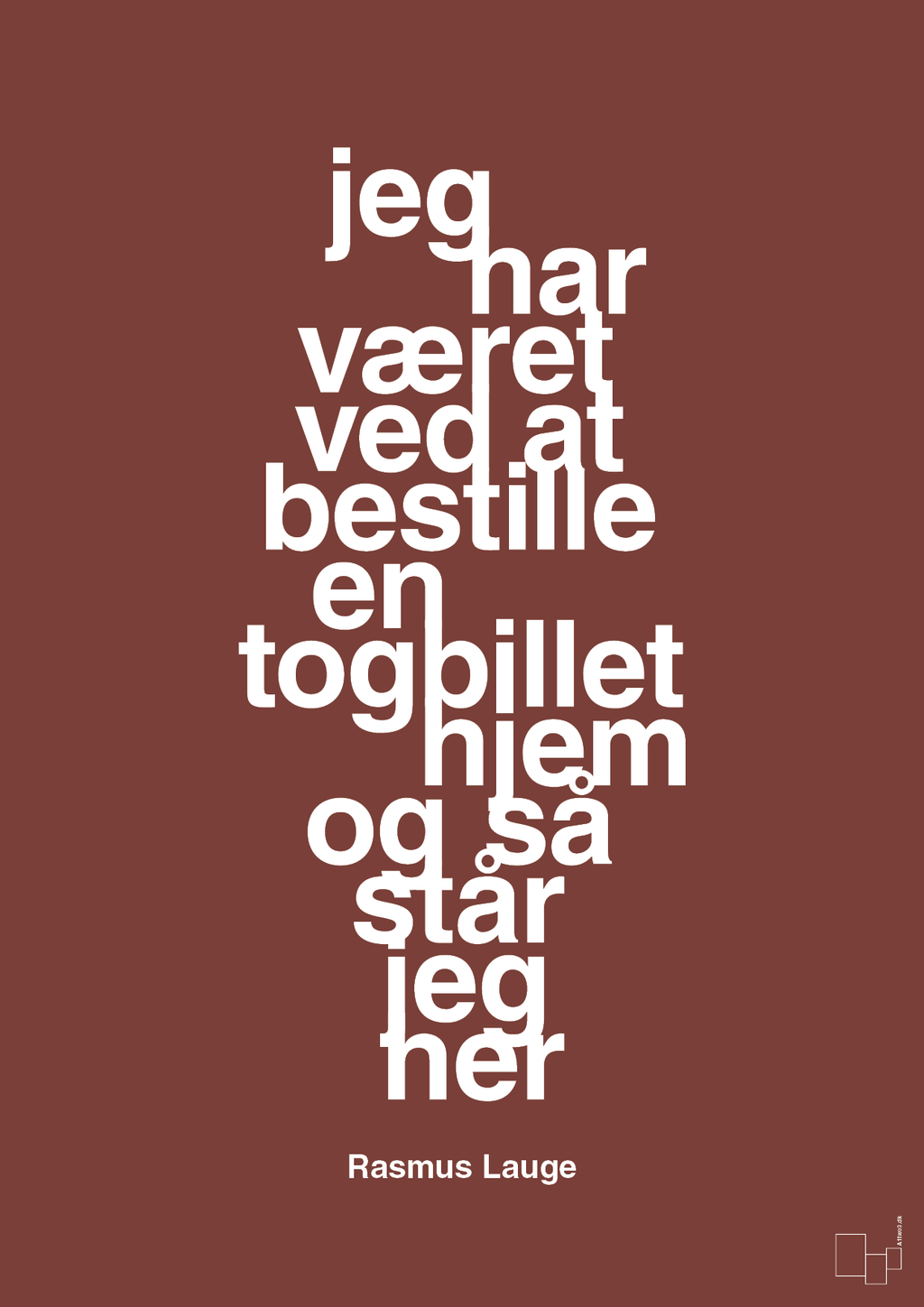 plakat: jeg har været ved at bestille en togbillet hjem og så står jeg her - red pepper-Håndbold-A1two3