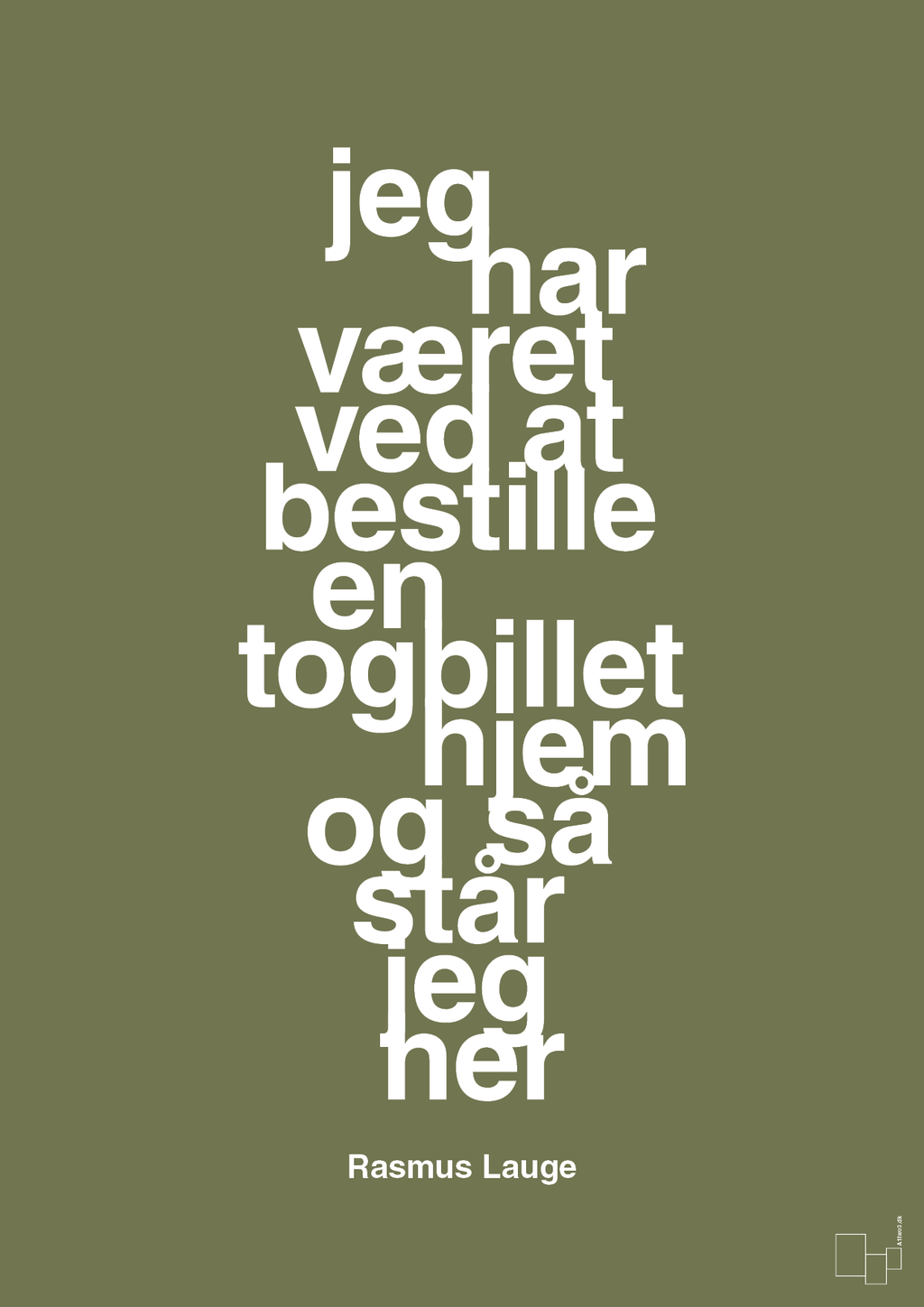 plakat: jeg har været ved at bestille en togbillet hjem og så står jeg her - secret meadow-Håndbold-A1two3