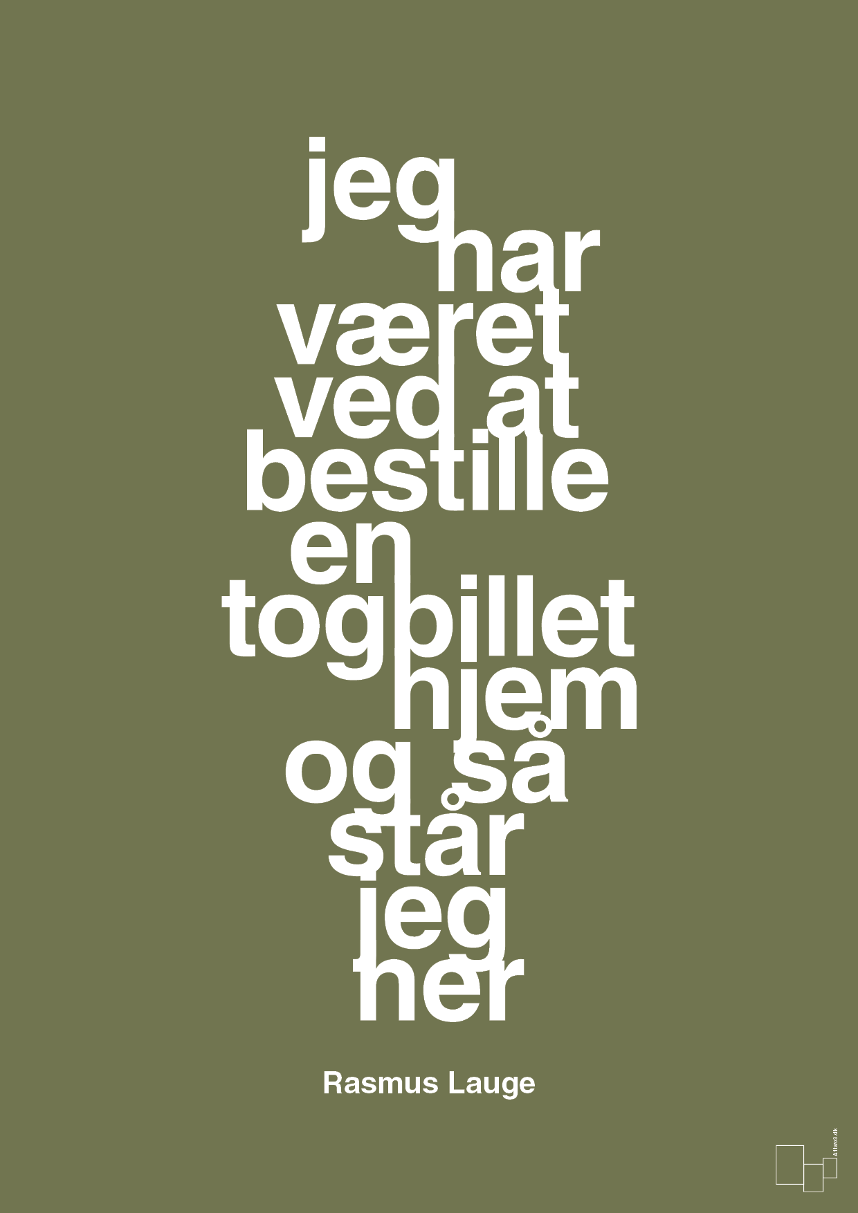 plakat: jeg har været ved at bestille en togbillet hjem og så står jeg her - secret meadow-Håndbold-A1two3