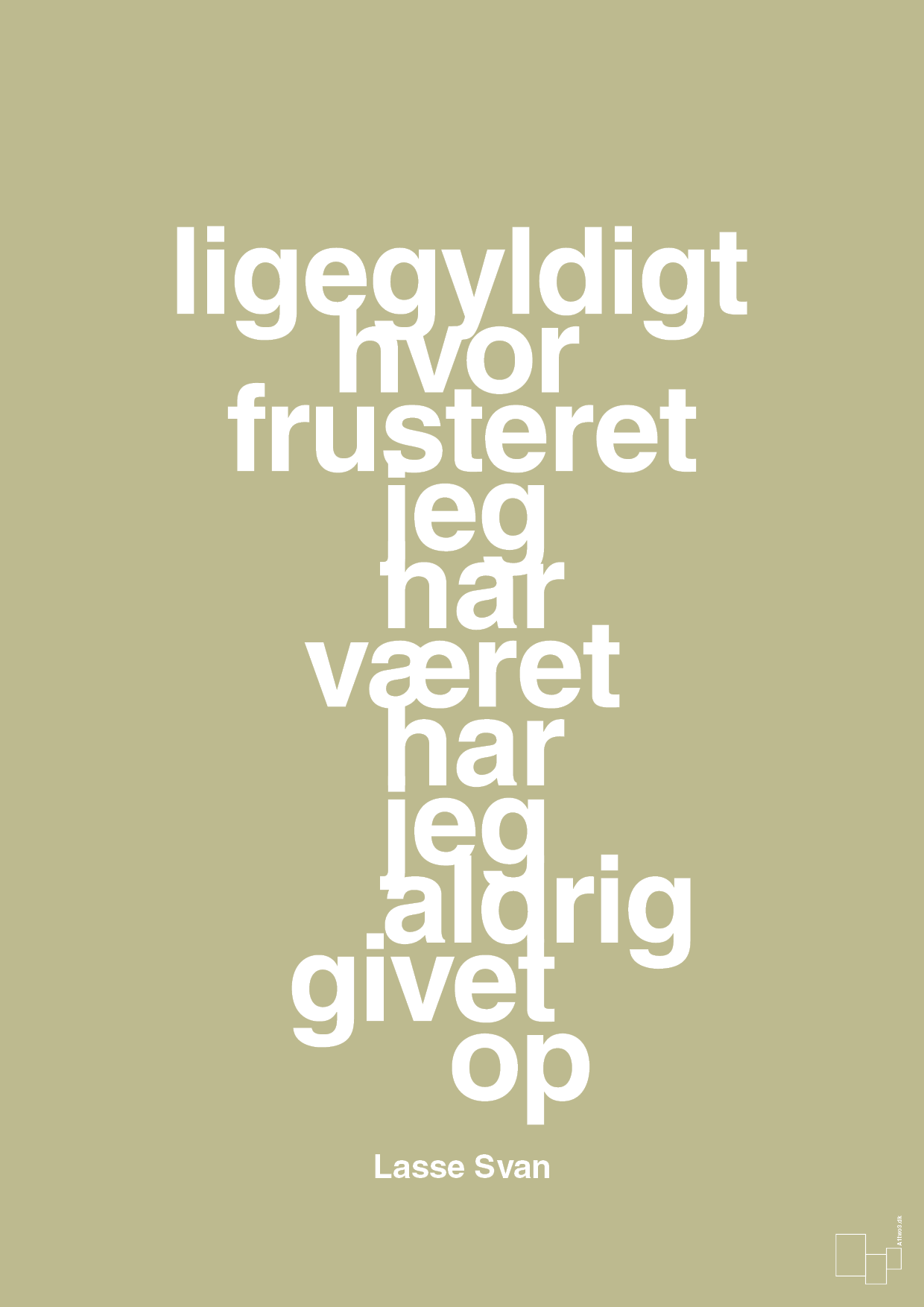 plakat: ligegyldigt hvor frusteret jeg har været har jeg aldrig givet op - back to nature-Håndbold-A1two3