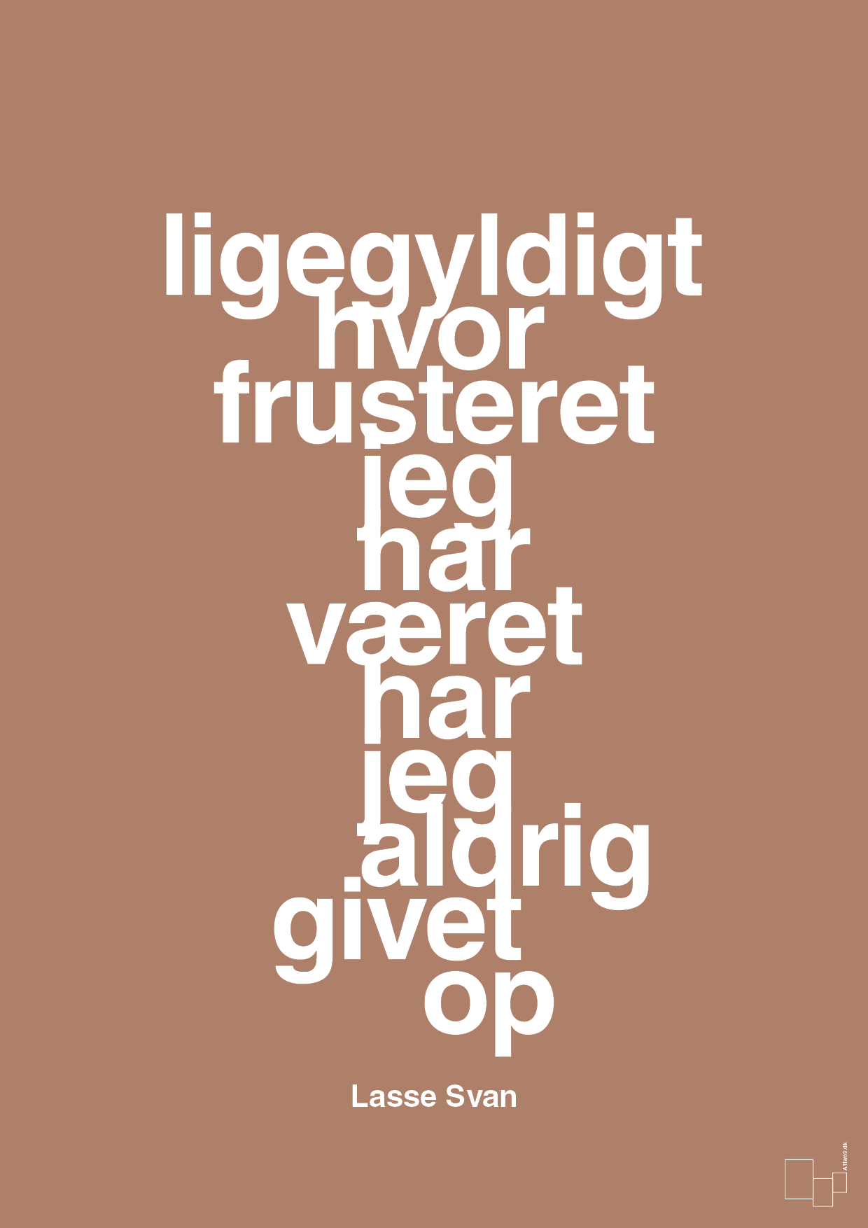 plakat: ligegyldigt hvor frusteret jeg har været har jeg aldrig givet op - cider spice-Håndbold-A1two3