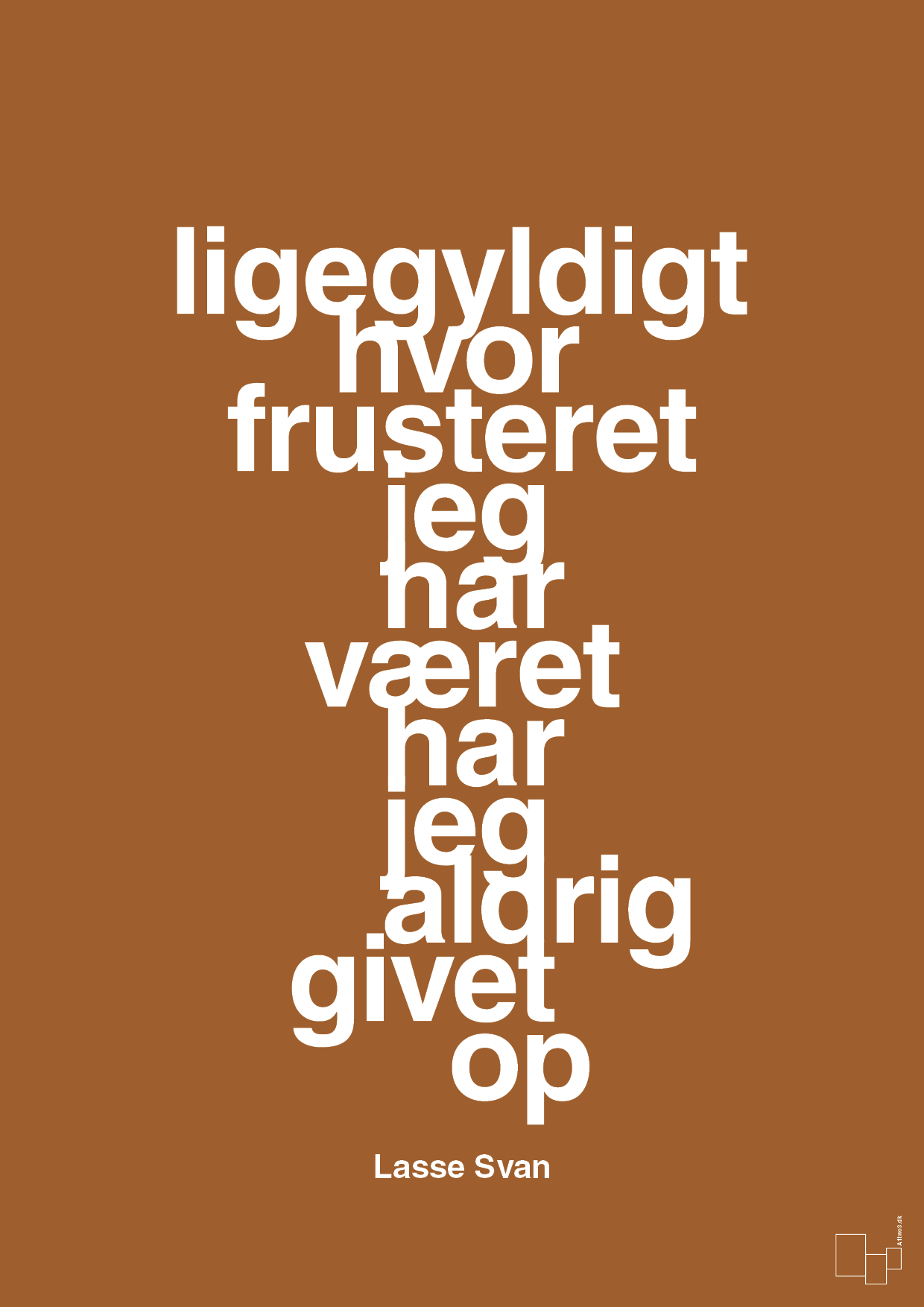 plakat: ligegyldigt hvor frusteret jeg har været har jeg aldrig givet op - cognac-Håndbold-A1two3