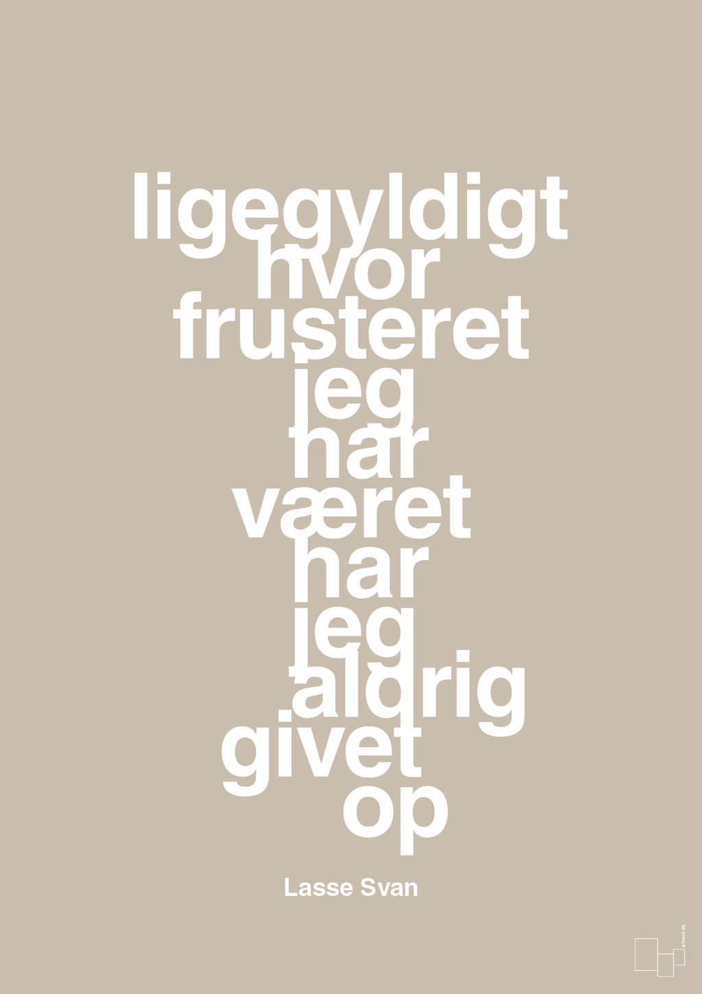 plakat: ligegyldigt hvor frusteret jeg har været har jeg aldrig givet op - creamy mushroom-Håndbold-A1two3