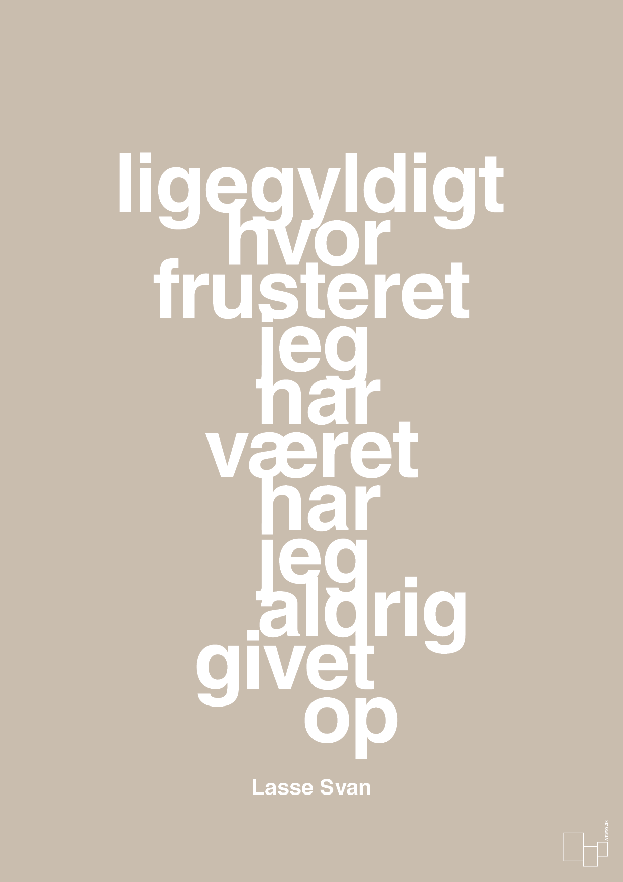 plakat: ligegyldigt hvor frusteret jeg har været har jeg aldrig givet op - creamy mushroom-Håndbold-A1two3