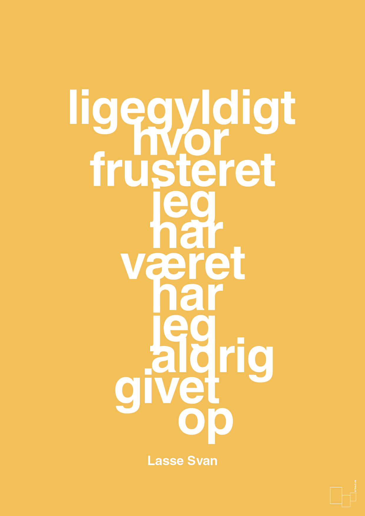 plakat: ligegyldigt hvor frusteret jeg har været har jeg aldrig givet op - honeycomb-Håndbold-A1two3