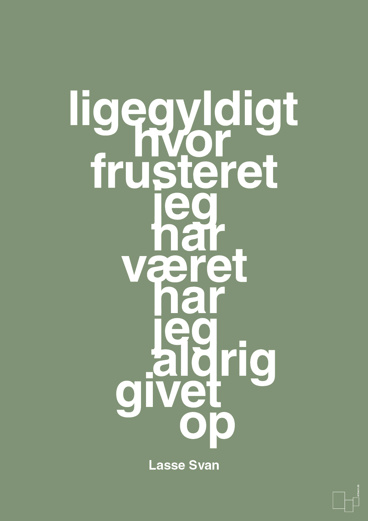 plakat: ligegyldigt hvor frusteret jeg har været har jeg aldrig givet op - jade-Håndbold-A1two3
