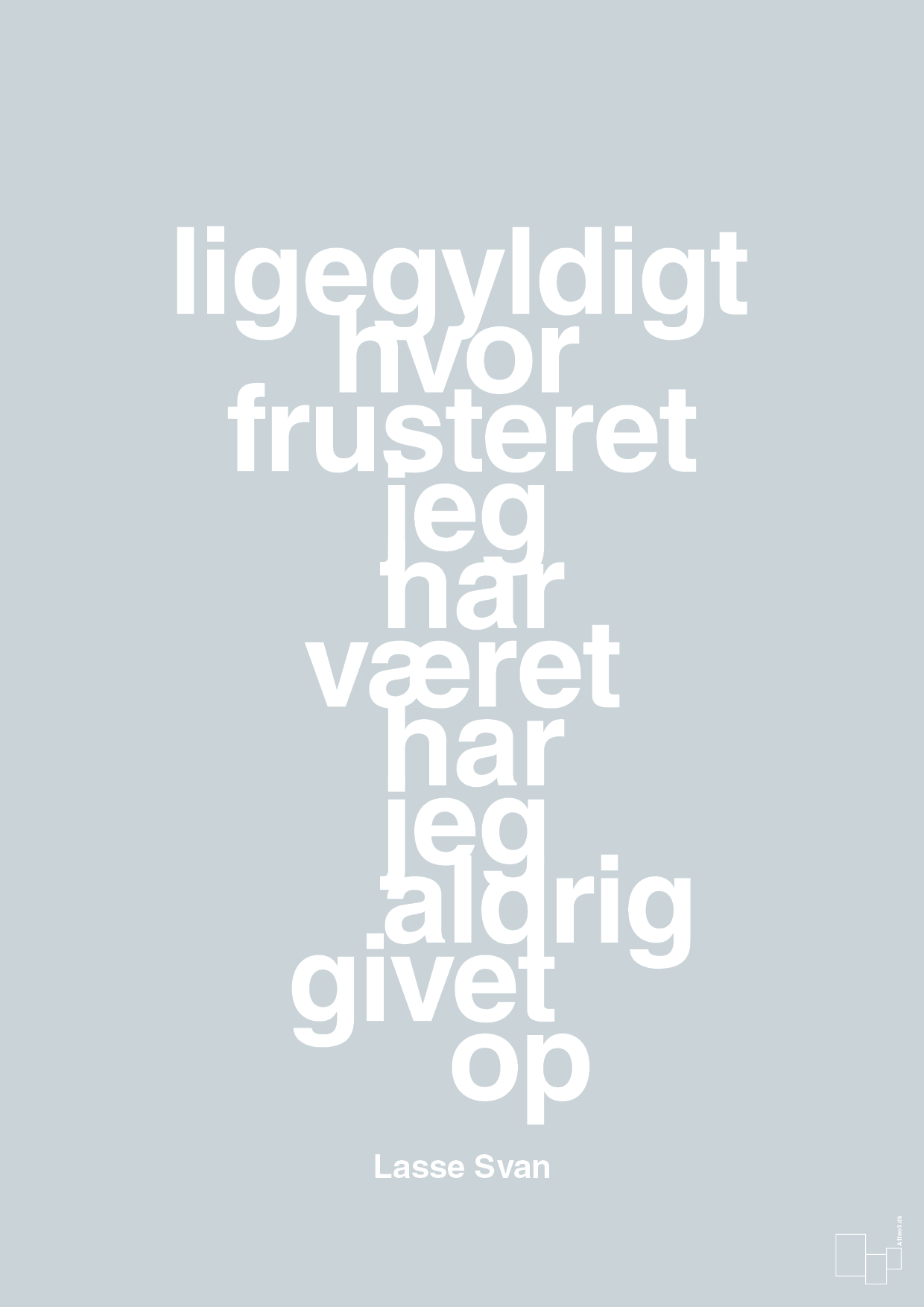 plakat: ligegyldigt hvor frusteret jeg har været har jeg aldrig givet op - light drizzle-Håndbold-A1two3