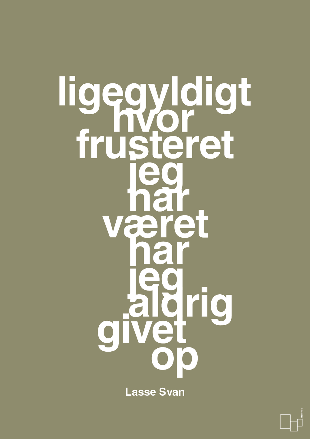 plakat: ligegyldigt hvor frusteret jeg har været har jeg aldrig givet op - misty forrest-Håndbold-A1two3