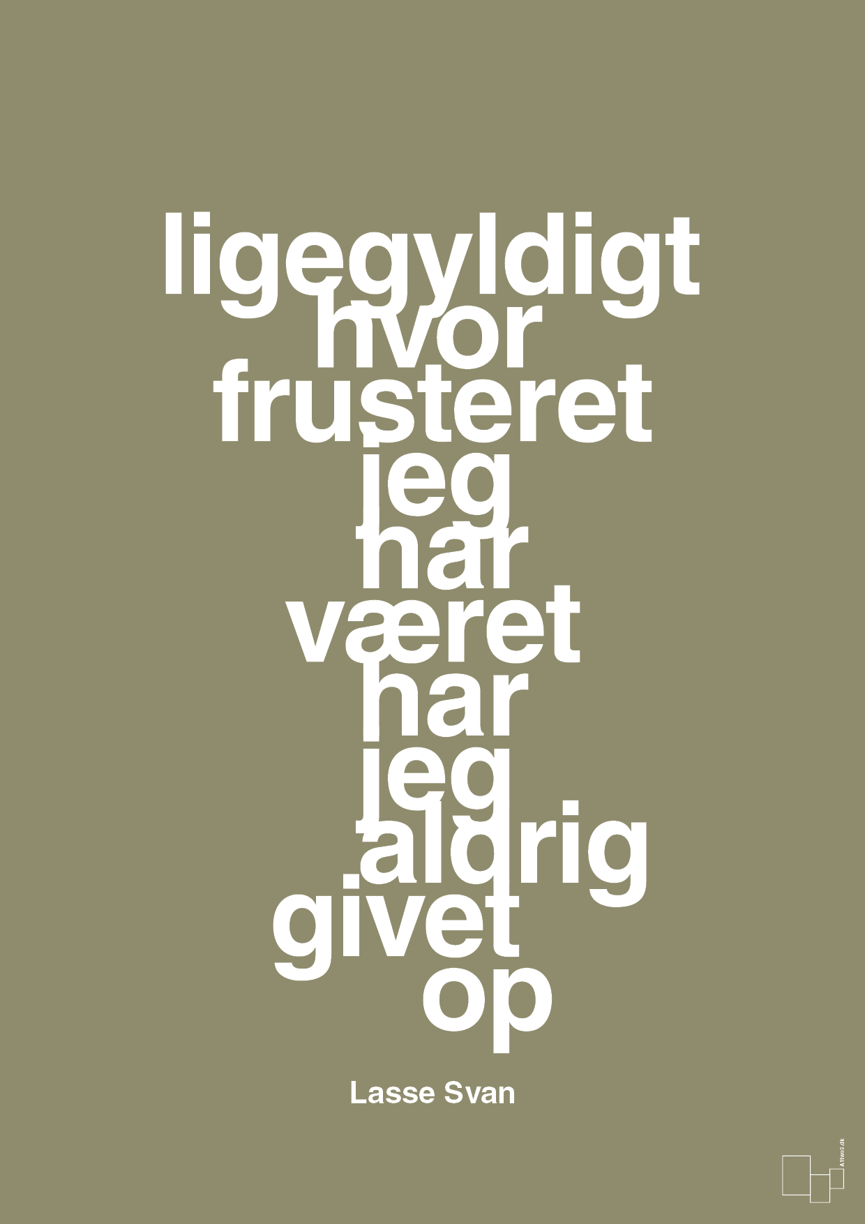 plakat: ligegyldigt hvor frusteret jeg har været har jeg aldrig givet op - misty forrest-Håndbold-A1two3