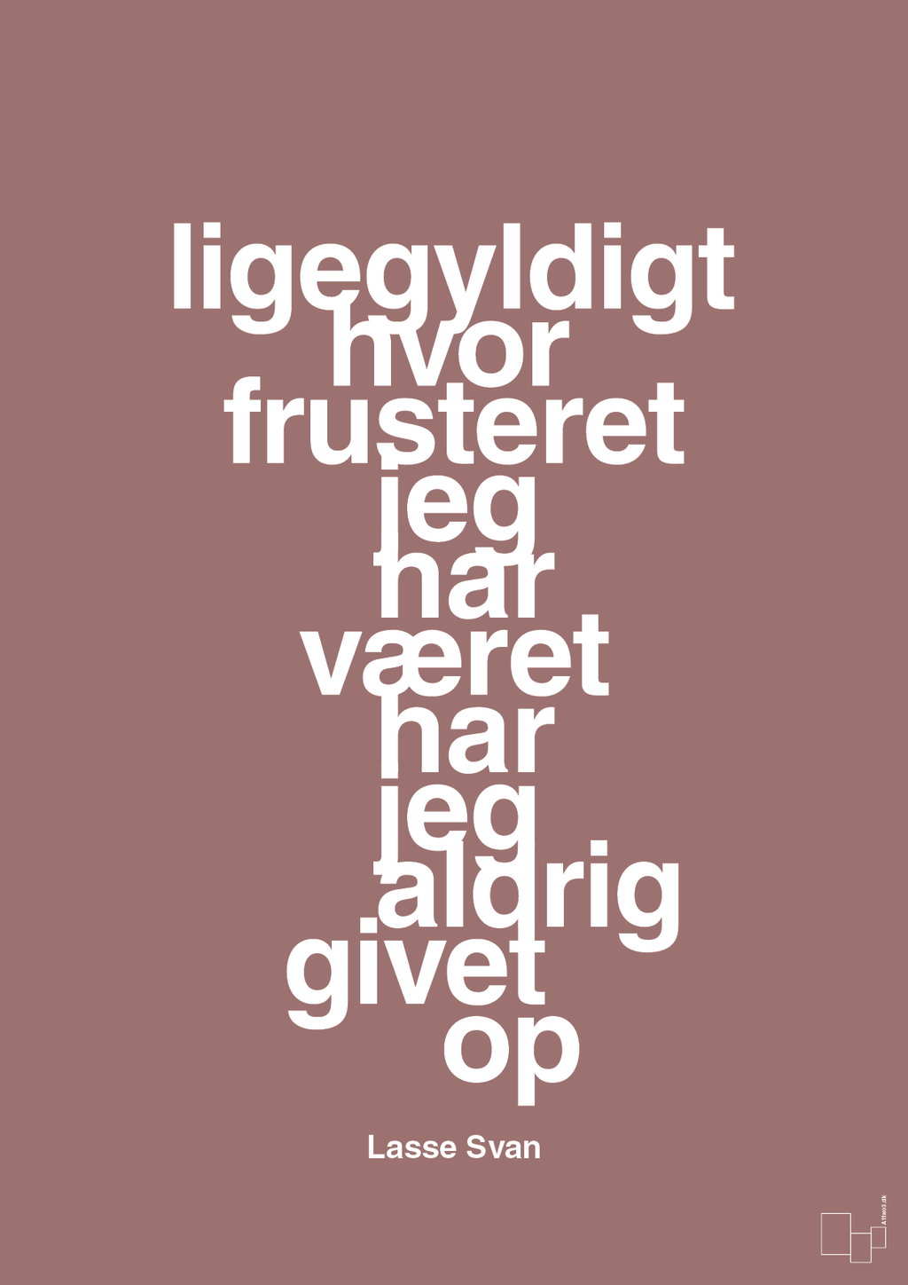 plakat: ligegyldigt hvor frusteret jeg har været har jeg aldrig givet op - plum-Håndbold-A1two3