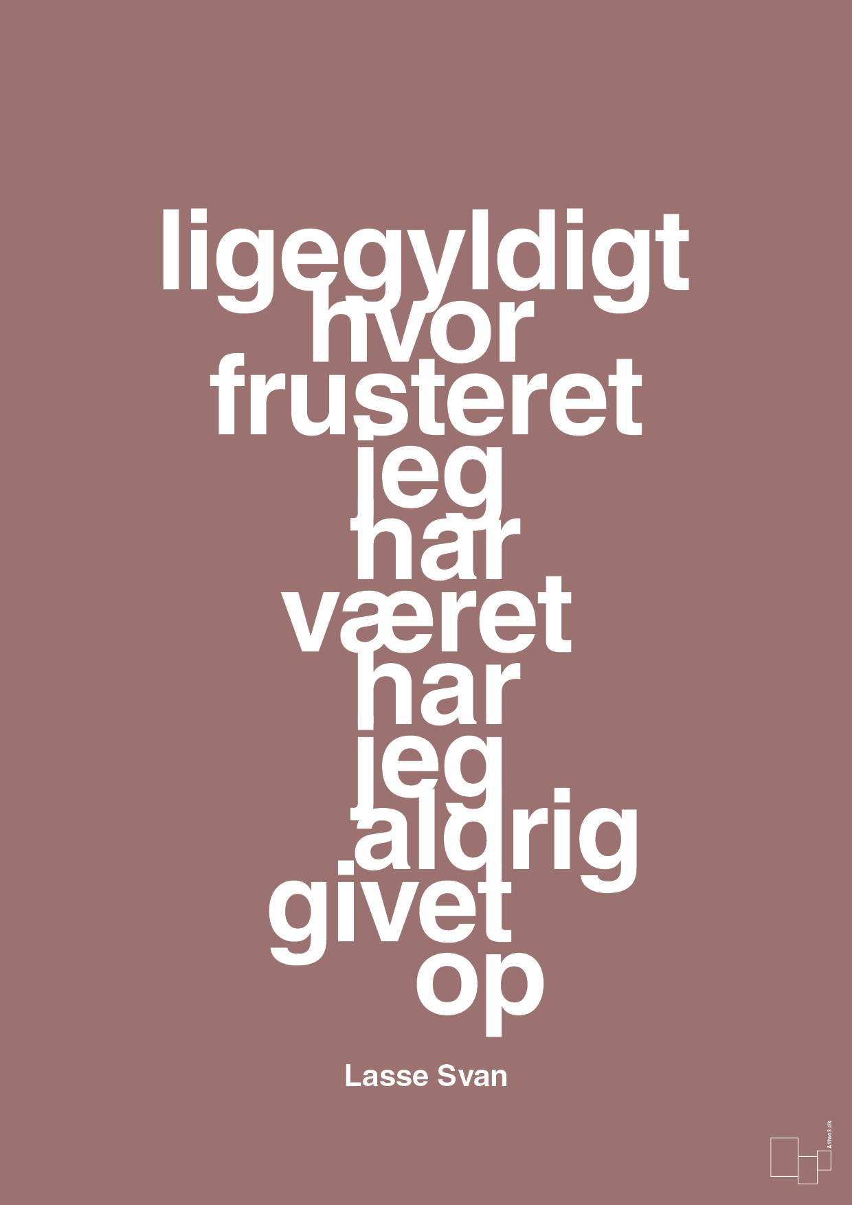 plakat: ligegyldigt hvor frusteret jeg har været har jeg aldrig givet op - plum-Håndbold-A1two3