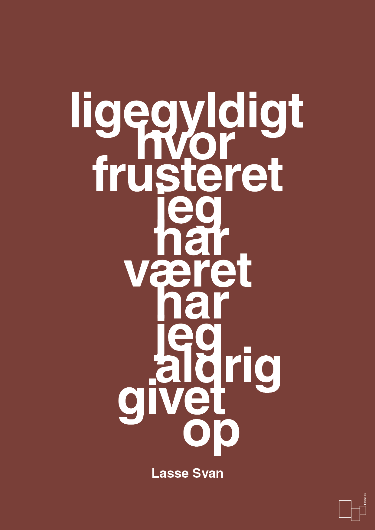 plakat: ligegyldigt hvor frusteret jeg har været har jeg aldrig givet op - red pepper-Håndbold-A1two3