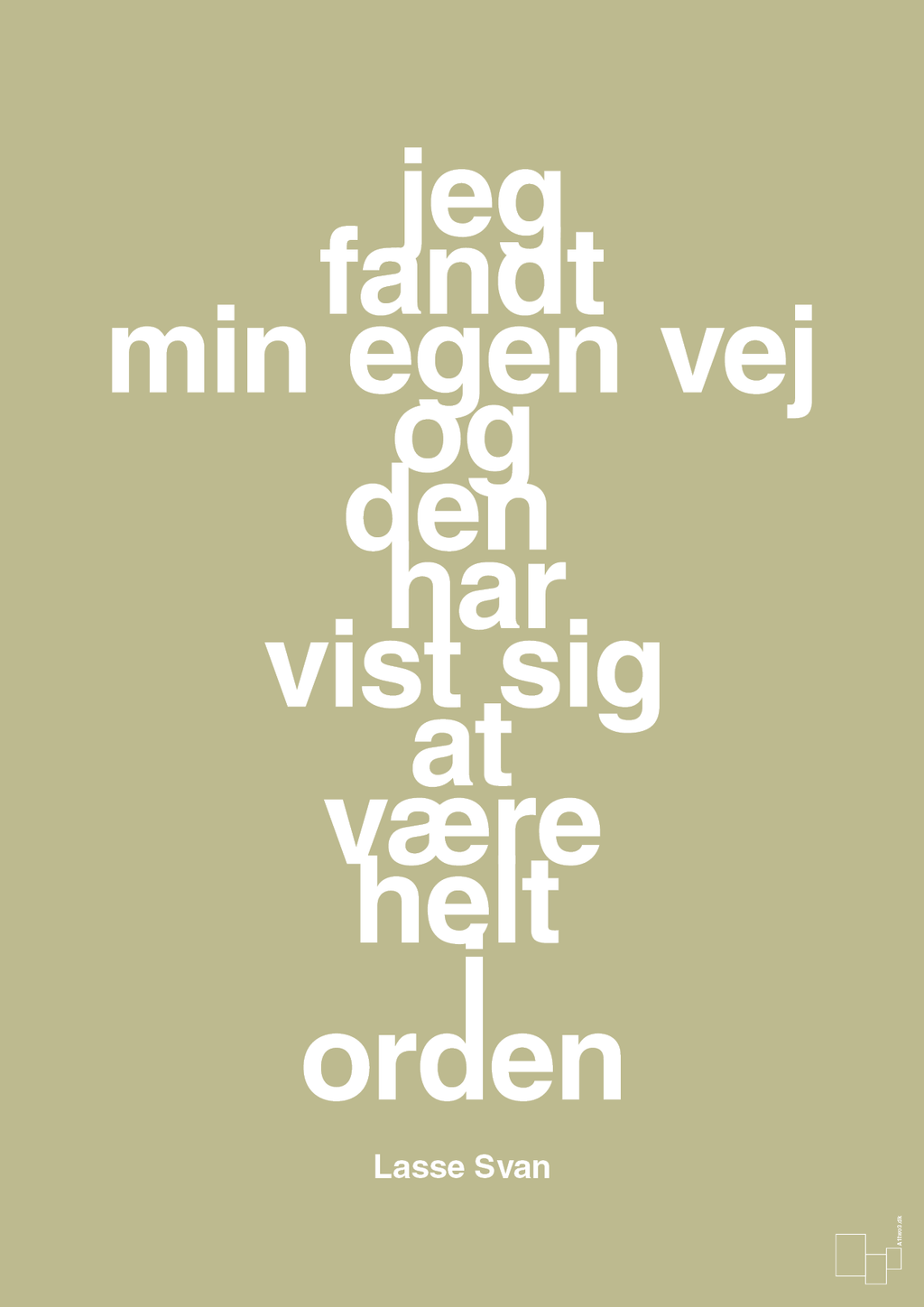 plakat: jeg fandt min egen vej og den har vist sig at være helt i orden - back to nature-Håndbold-A1two3