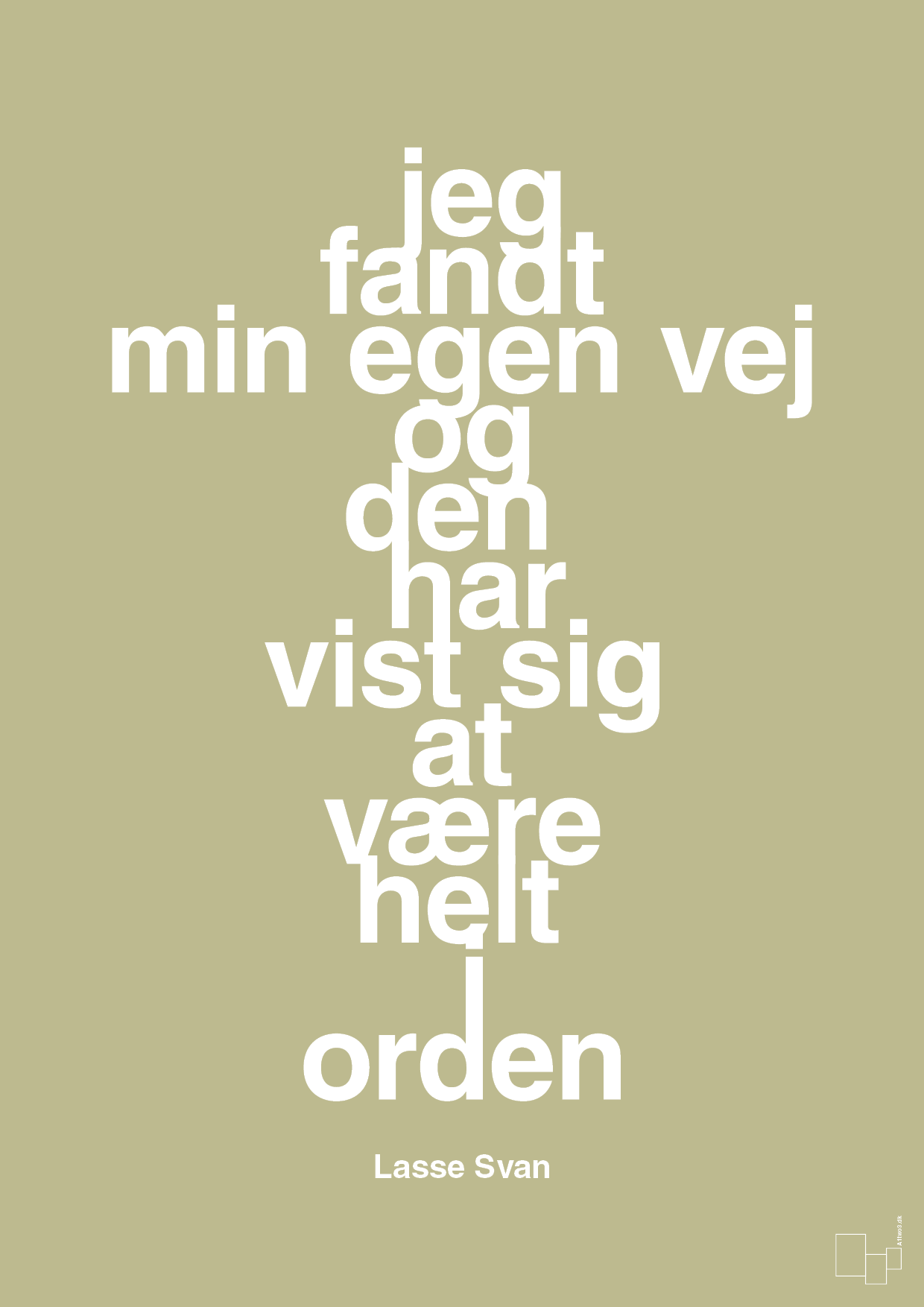 plakat: jeg fandt min egen vej og den har vist sig at være helt i orden - back to nature-Håndbold-A1two3