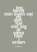 plakat: jeg fandt min egen vej og den har vist sig at være helt i orden - battleship gray-Håndbold-A1two3