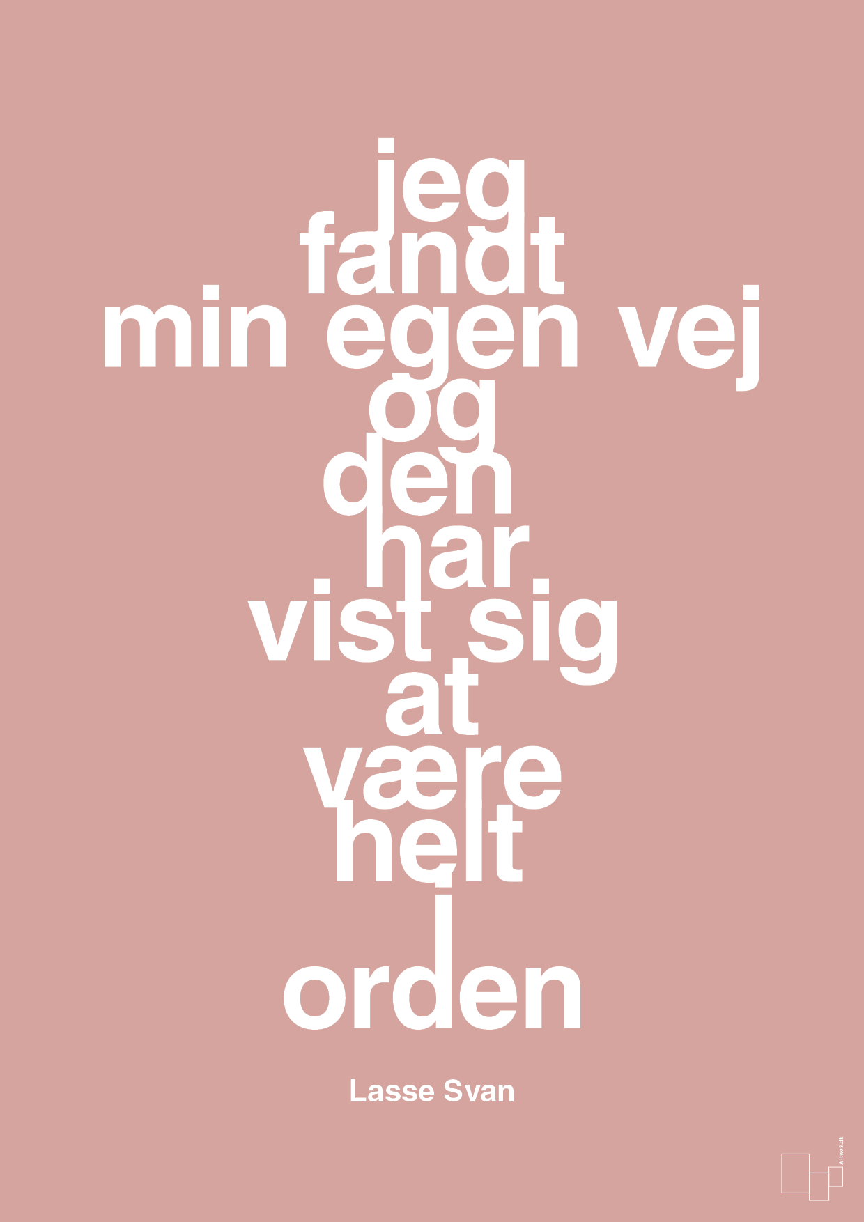 plakat: jeg fandt min egen vej og den har vist sig at være helt i orden - bubble shell-Håndbold-A1two3
