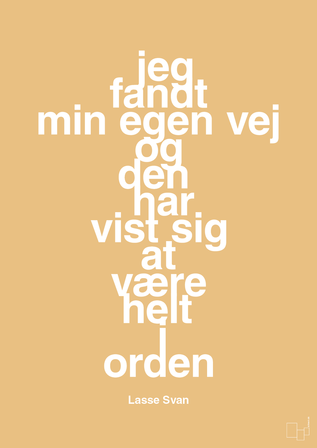 plakat: jeg fandt min egen vej og den har vist sig at være helt i orden - charismatic-Håndbold-A1two3