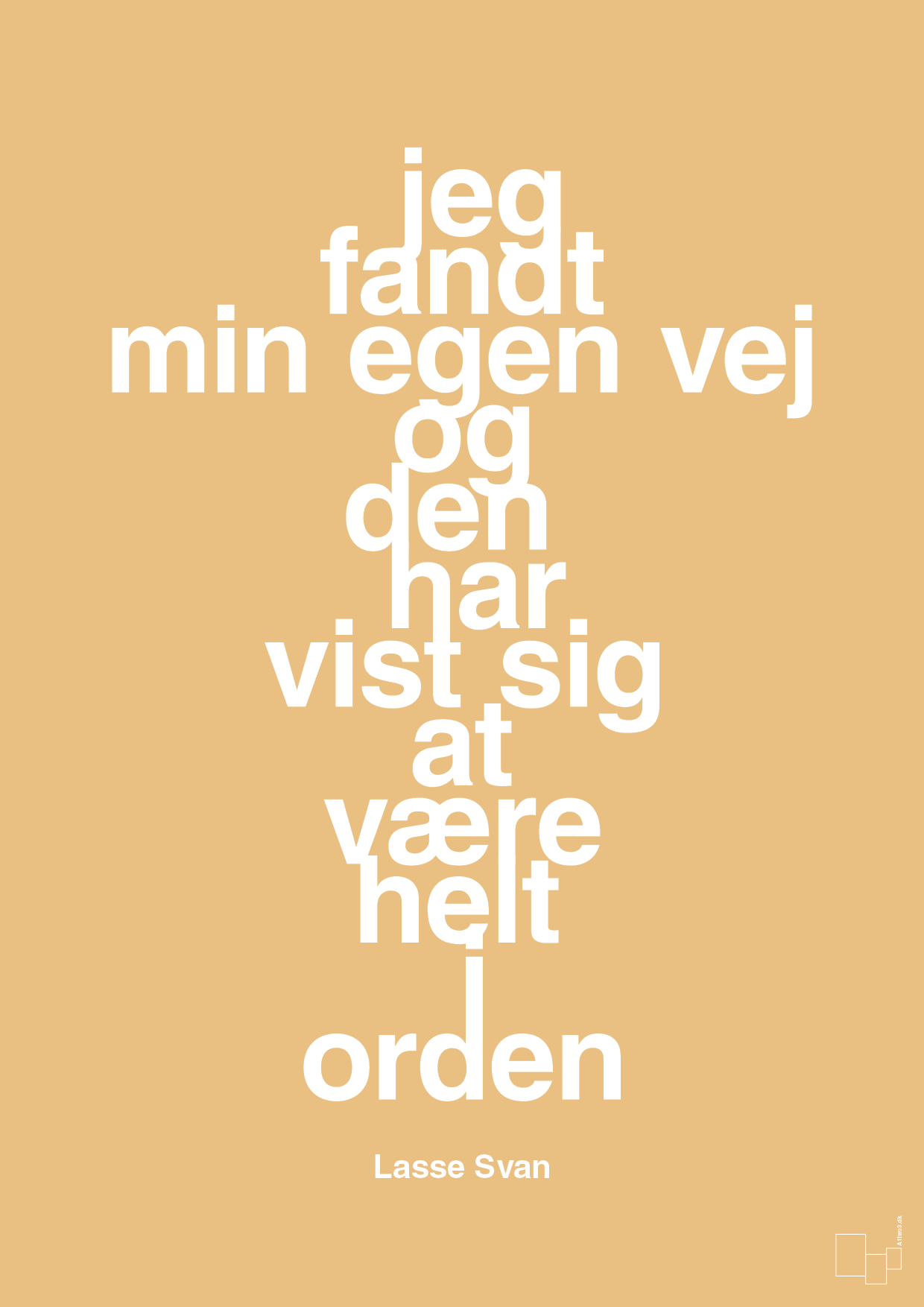 plakat: jeg fandt min egen vej og den har vist sig at være helt i orden - charismatic-Håndbold-A1two3