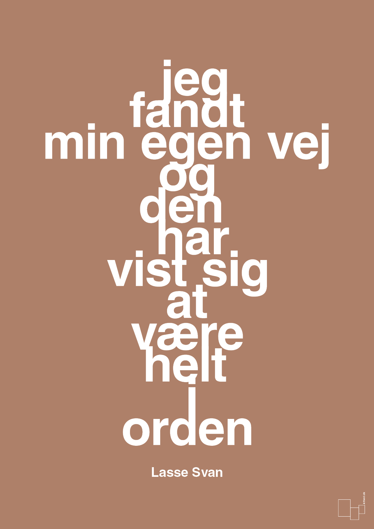 plakat: jeg fandt min egen vej og den har vist sig at være helt i orden - cider spice-Håndbold-A1two3