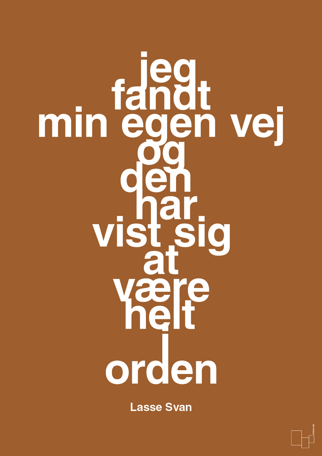 plakat: jeg fandt min egen vej og den har vist sig at være helt i orden - cognac-Håndbold-A1two3
