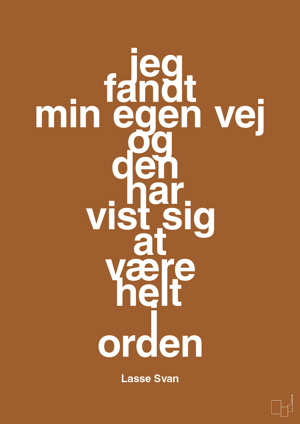plakat: jeg fandt min egen vej og den har vist sig at være helt i orden - cognac-Håndbold-A1two3