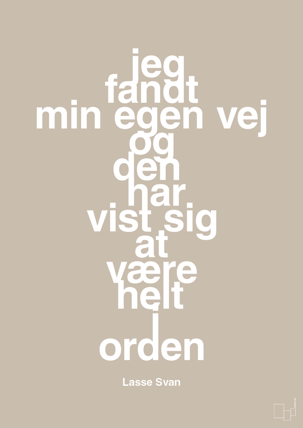 plakat: jeg fandt min egen vej og den har vist sig at være helt i orden - creamy mushroom-Håndbold-A1two3