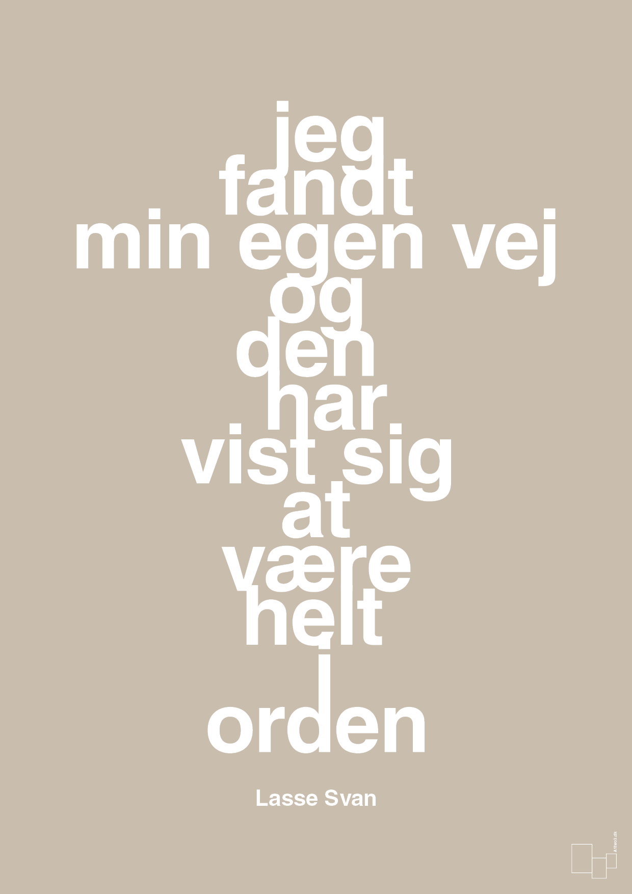 plakat: jeg fandt min egen vej og den har vist sig at være helt i orden - creamy mushroom-Håndbold-A1two3