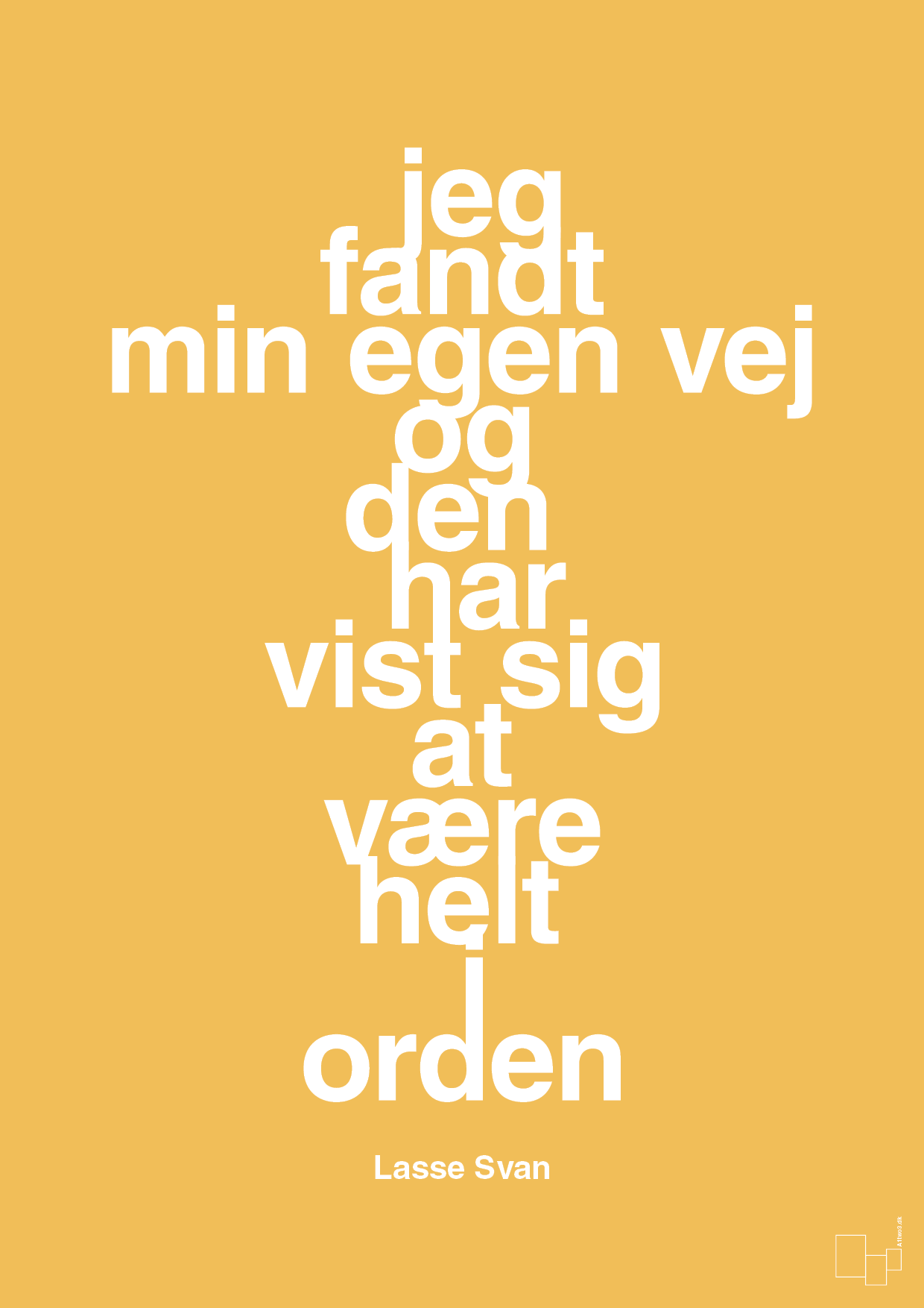 plakat: jeg fandt min egen vej og den har vist sig at være helt i orden - honeycomb-Håndbold-A1two3