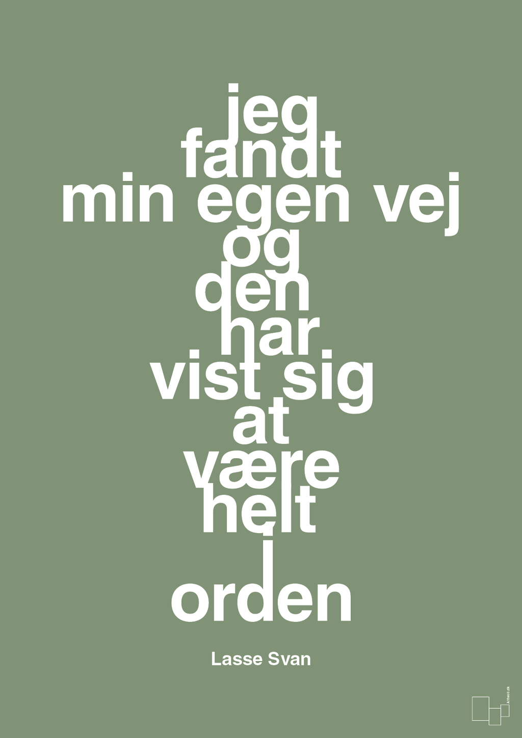 plakat: jeg fandt min egen vej og den har vist sig at være helt i orden - jade-Håndbold-A1two3