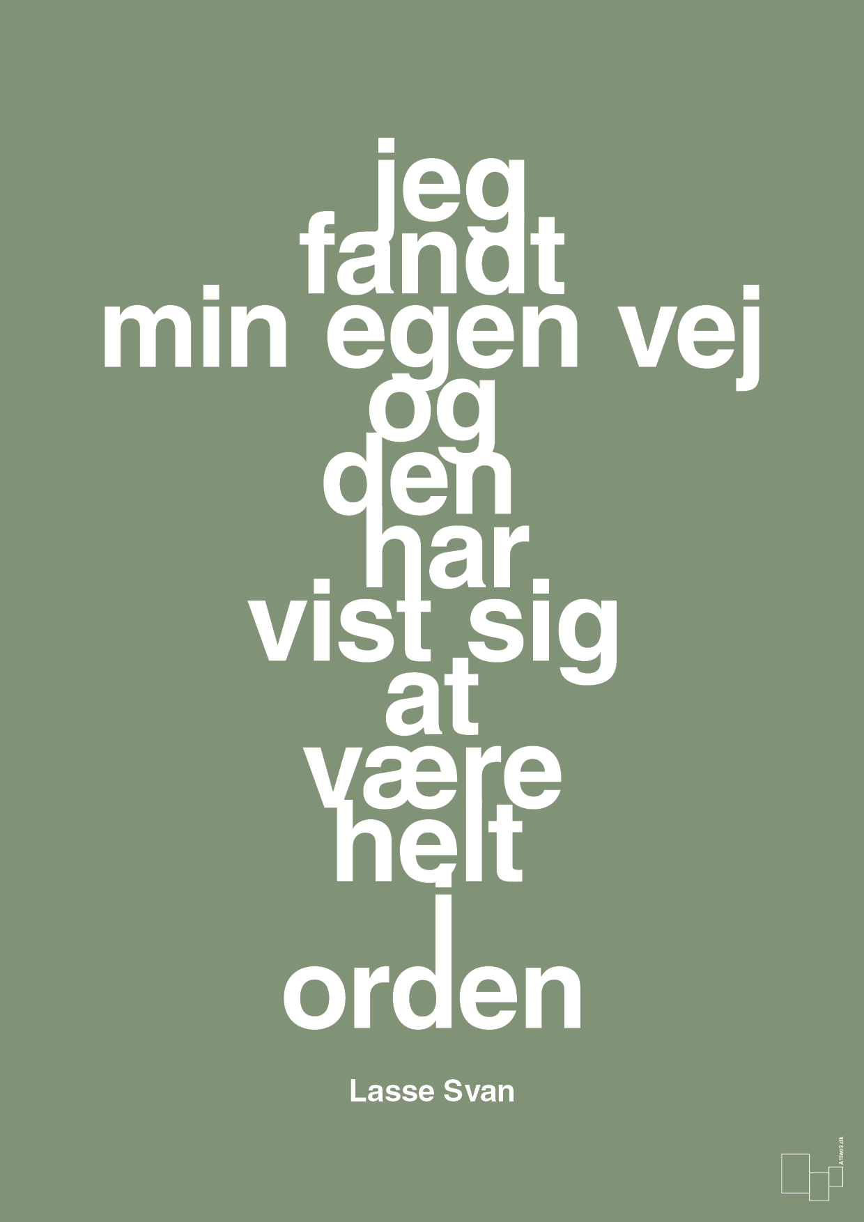 plakat: jeg fandt min egen vej og den har vist sig at være helt i orden - jade-Håndbold-A1two3