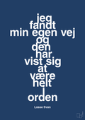 plakat: jeg fandt min egen vej og den har vist sig at være helt i orden - lapis blue-Håndbold-A1two3