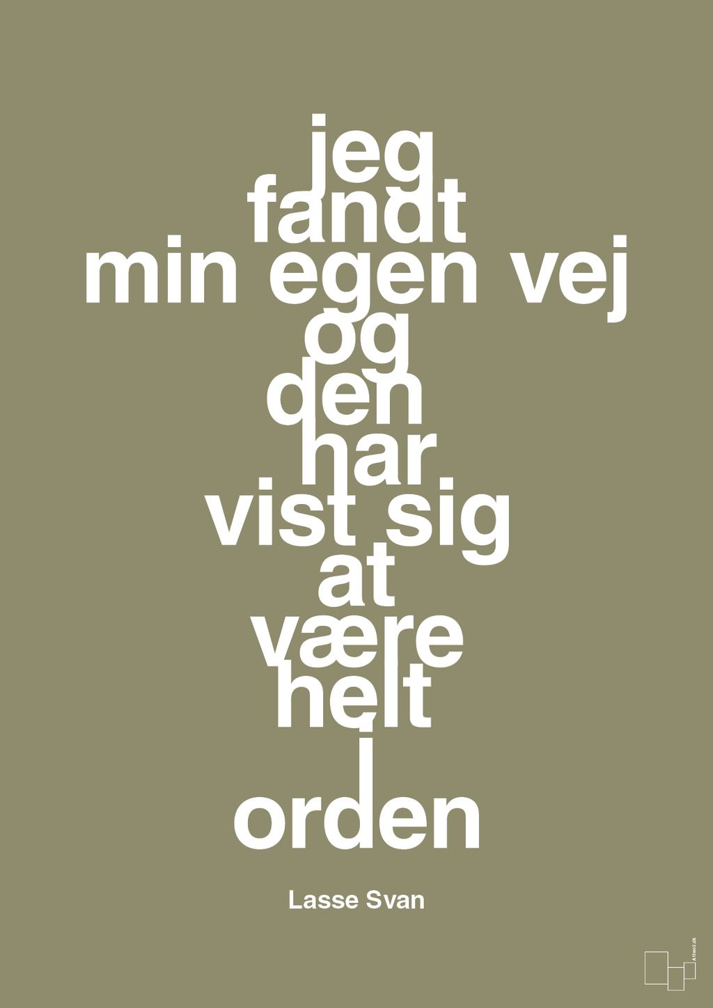 plakat: jeg fandt min egen vej og den har vist sig at være helt i orden - misty forrest-Håndbold-A1two3