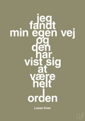 plakat: jeg fandt min egen vej og den har vist sig at være helt i orden - misty forrest-Håndbold-A1two3