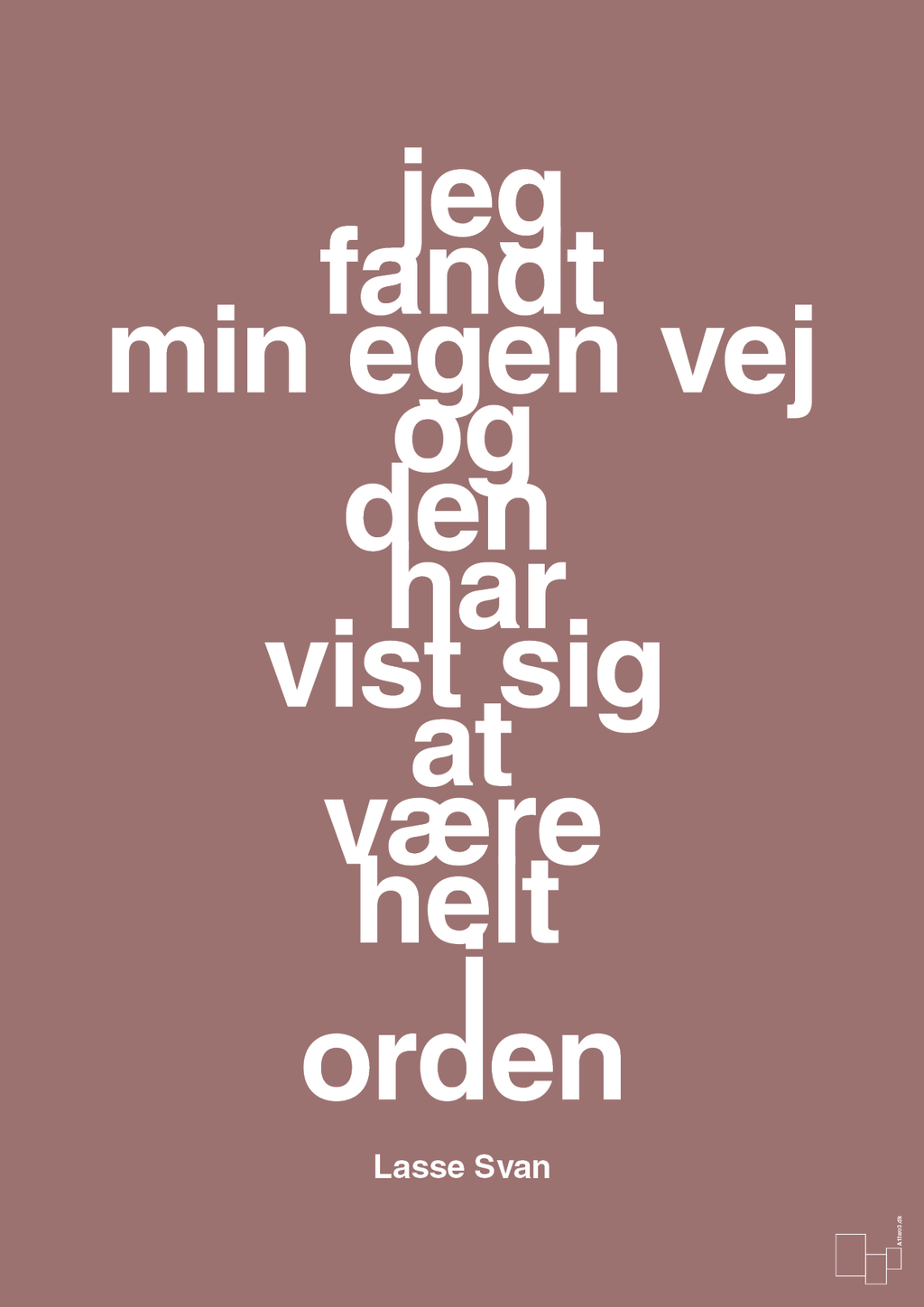plakat: jeg fandt min egen vej og den har vist sig at være helt i orden - plum-Håndbold-A1two3