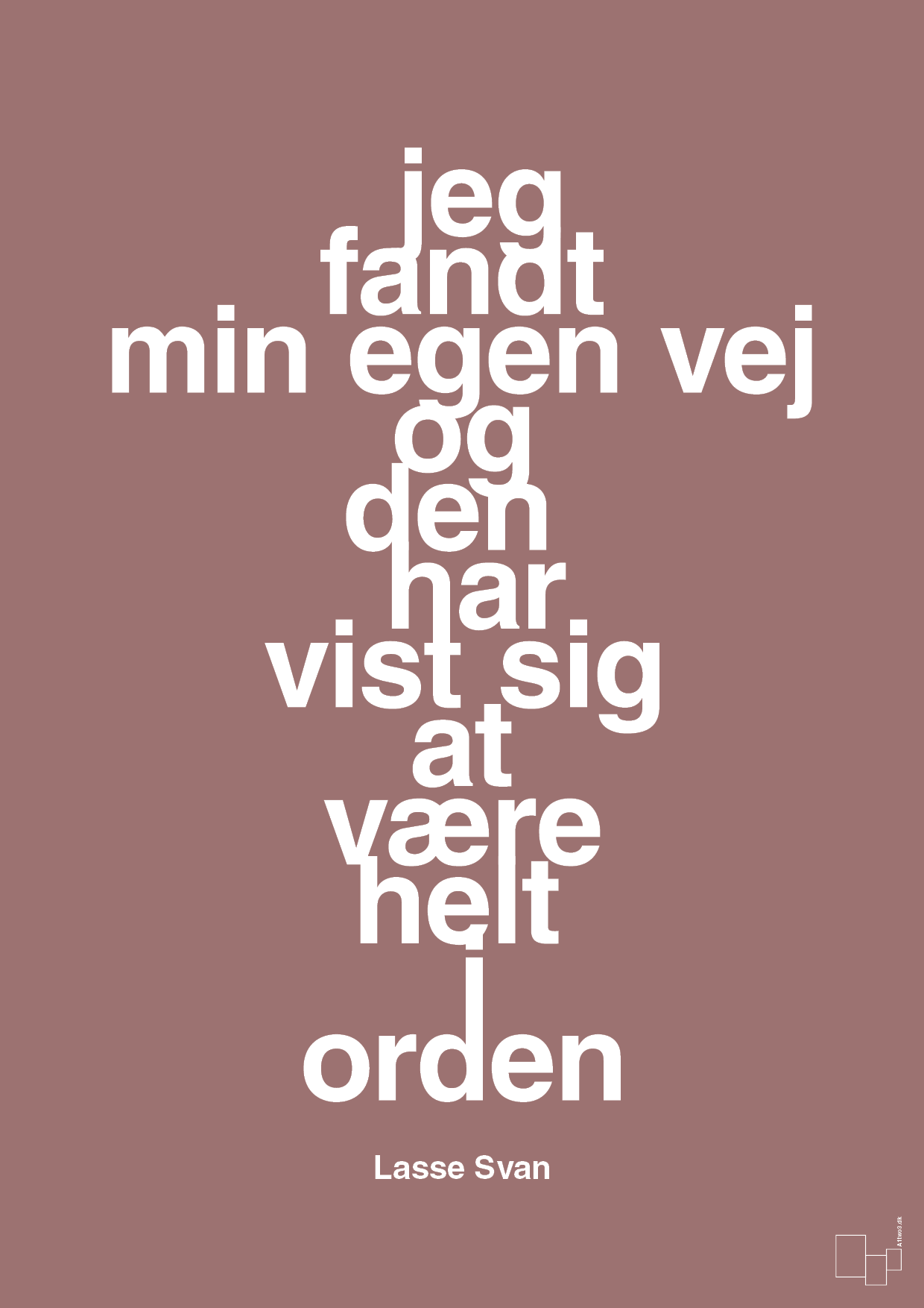 plakat: jeg fandt min egen vej og den har vist sig at være helt i orden - plum-Håndbold-A1two3