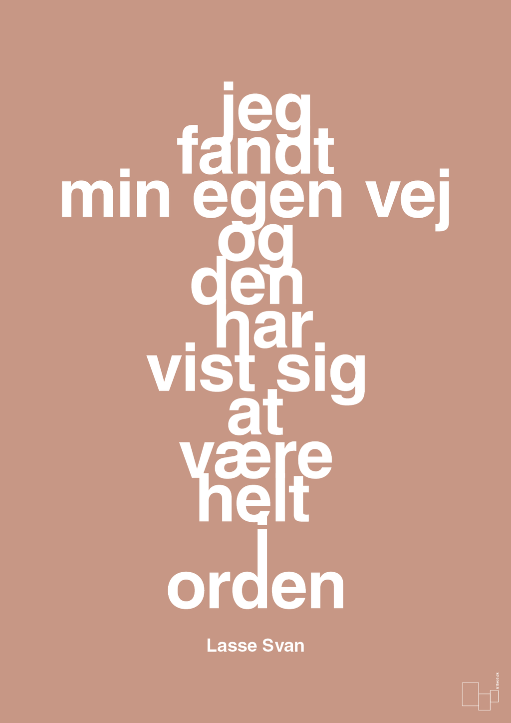 plakat: jeg fandt min egen vej og den har vist sig at være helt i orden - powder-Håndbold-A1two3