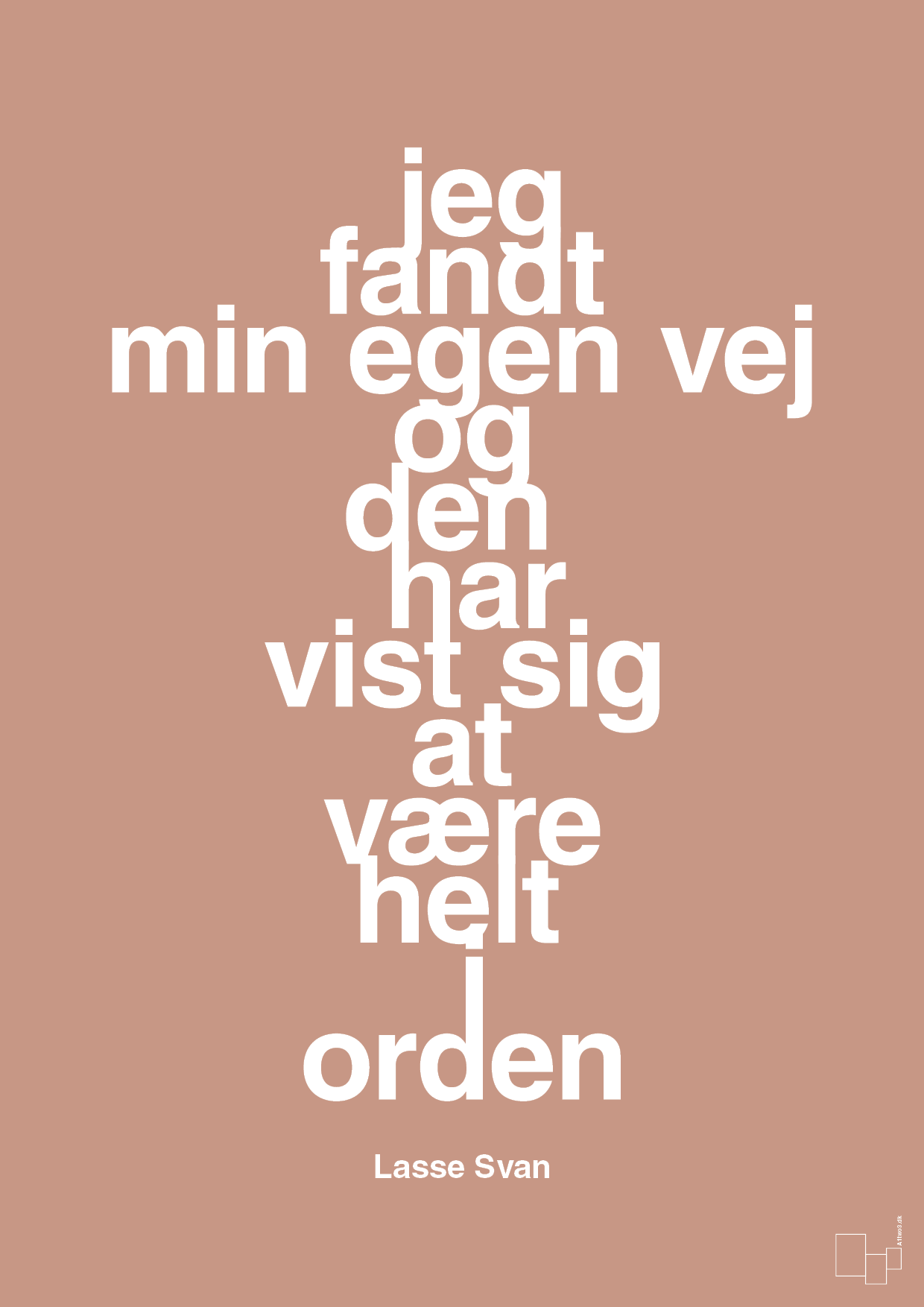 plakat: jeg fandt min egen vej og den har vist sig at være helt i orden - powder-Håndbold-A1two3