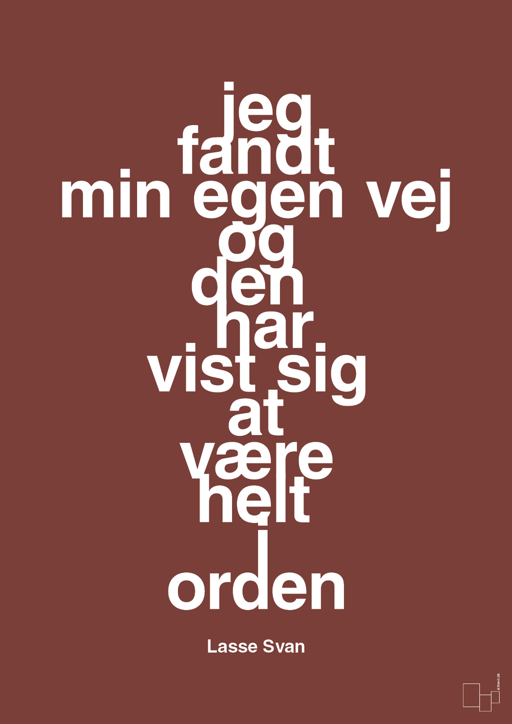 plakat: jeg fandt min egen vej og den har vist sig at være helt i orden - red pepper-Håndbold-A1two3