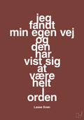 plakat: jeg fandt min egen vej og den har vist sig at være helt i orden - red pepper-Håndbold-A1two3