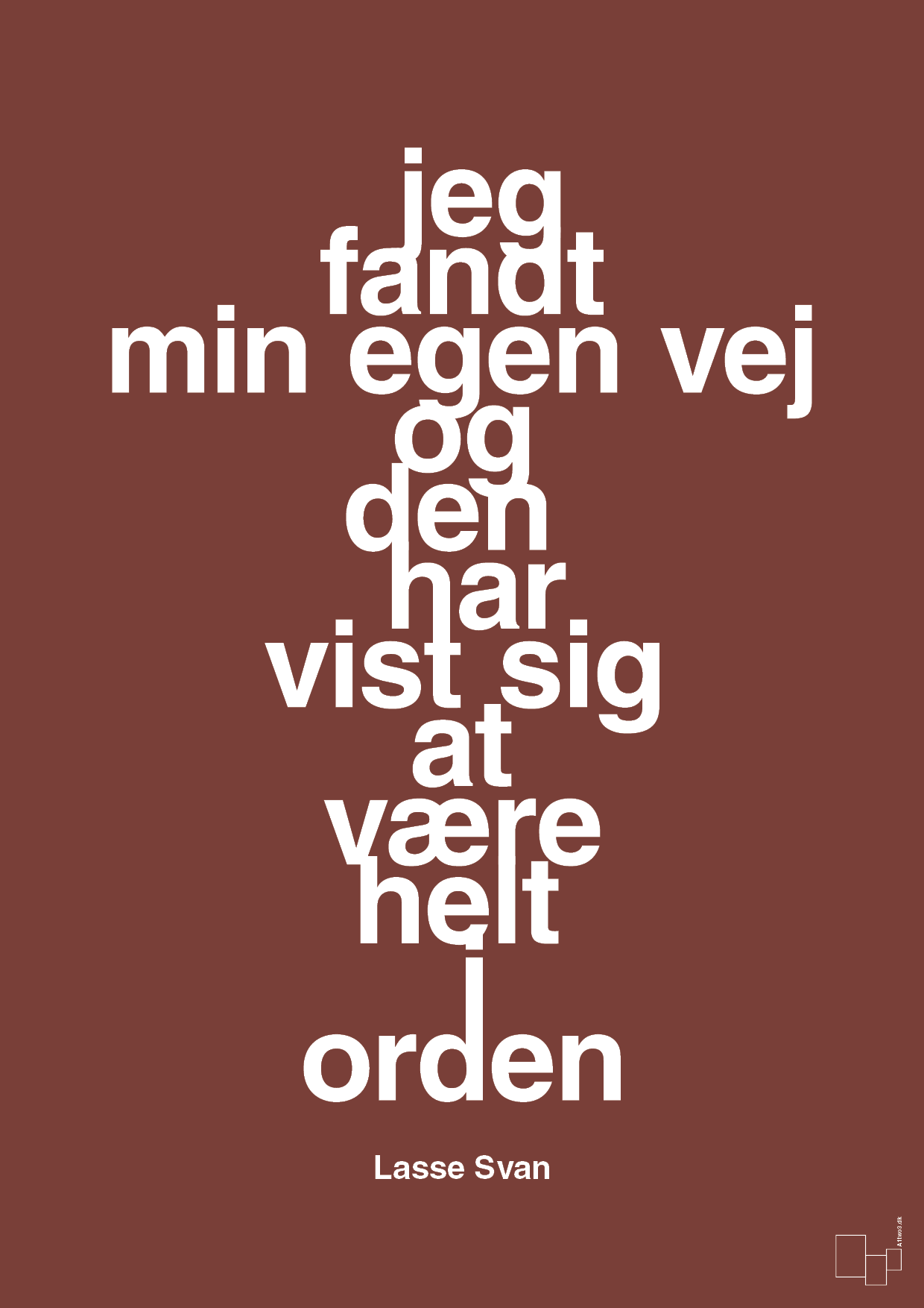 plakat: jeg fandt min egen vej og den har vist sig at være helt i orden - red pepper-Håndbold-A1two3