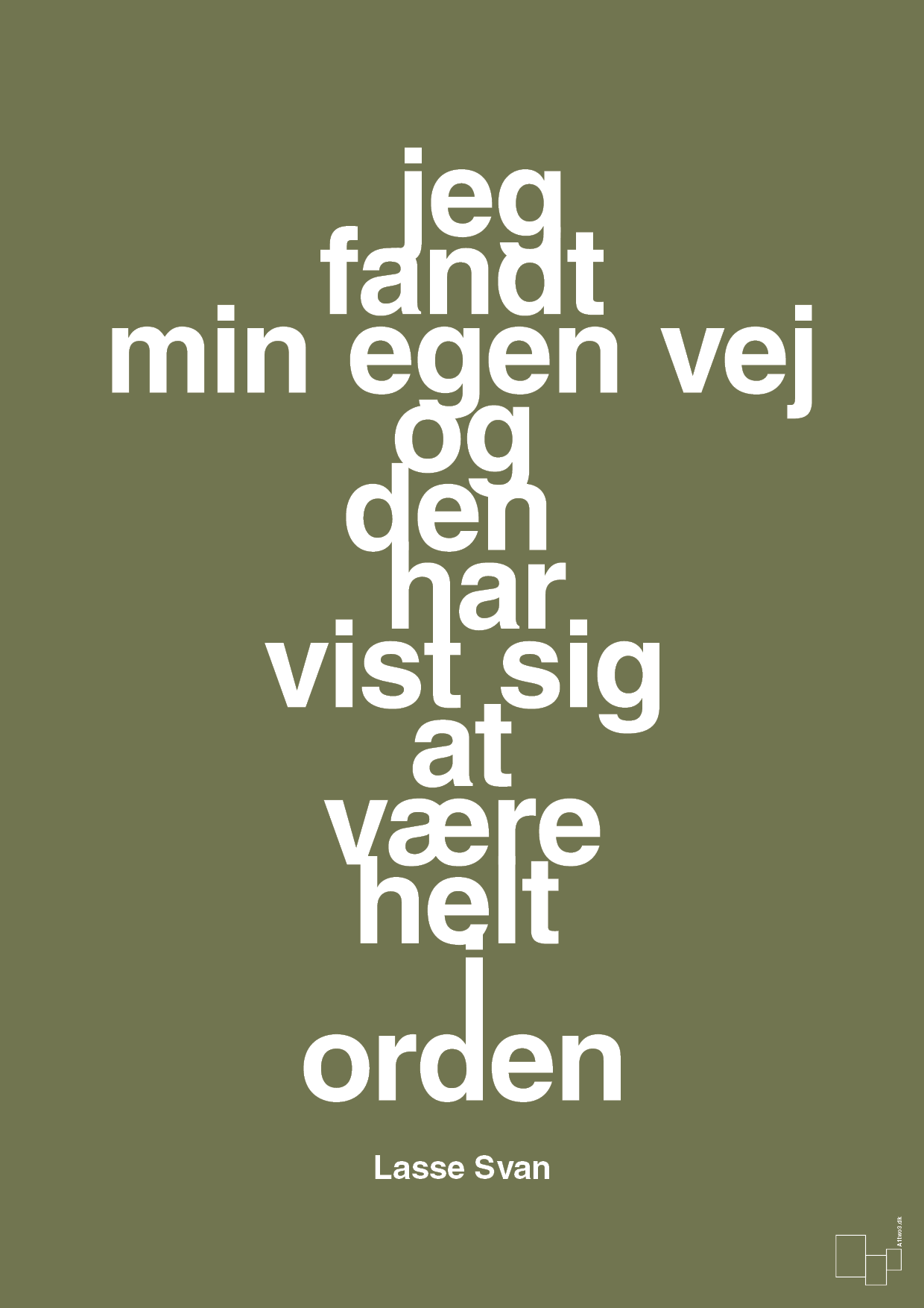 plakat: jeg fandt min egen vej og den har vist sig at være helt i orden - secret meadow-Håndbold-A1two3