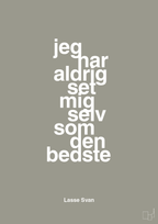 plakat: jeg har aldrig set mig selv som den bedste - battleship gray-Håndbold-A1two3