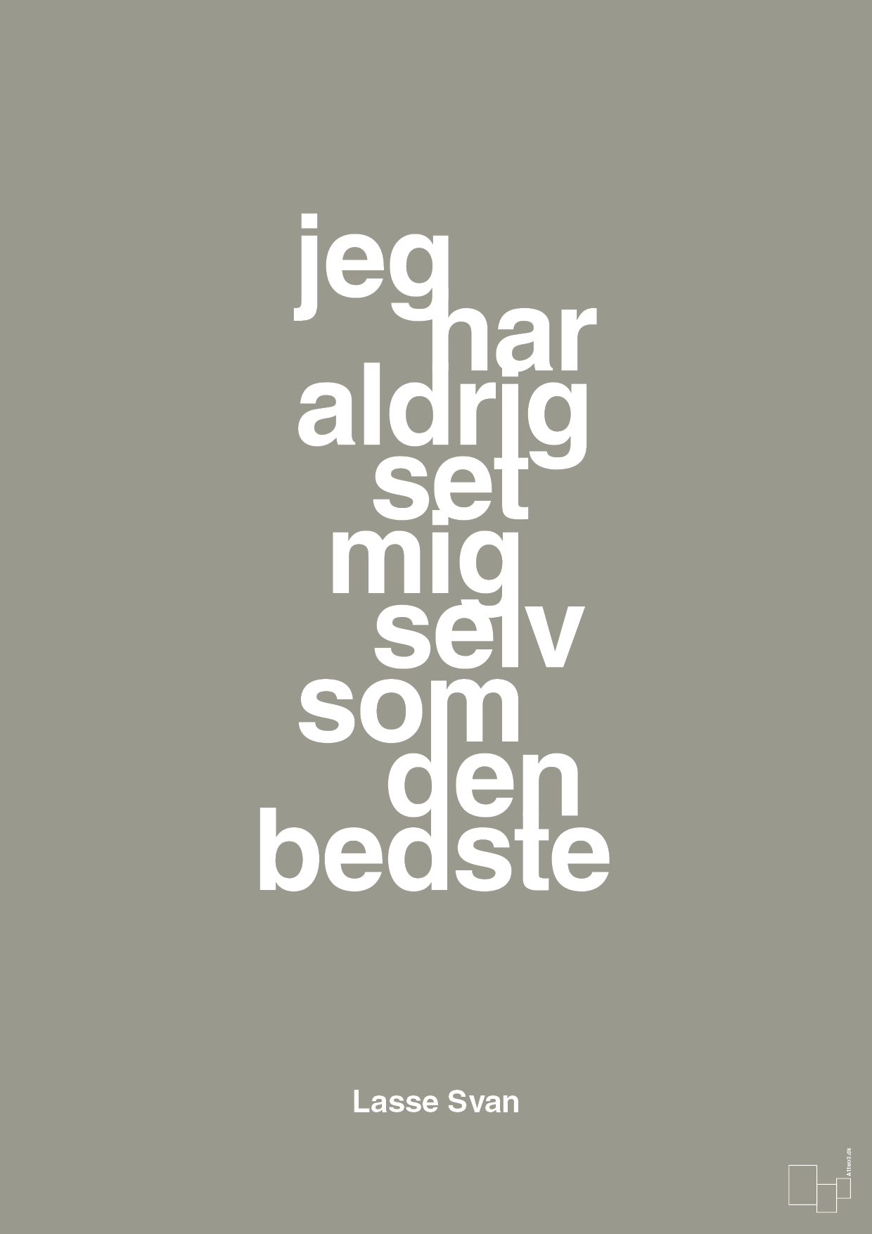 plakat: jeg har aldrig set mig selv som den bedste - battleship gray-Håndbold-A1two3