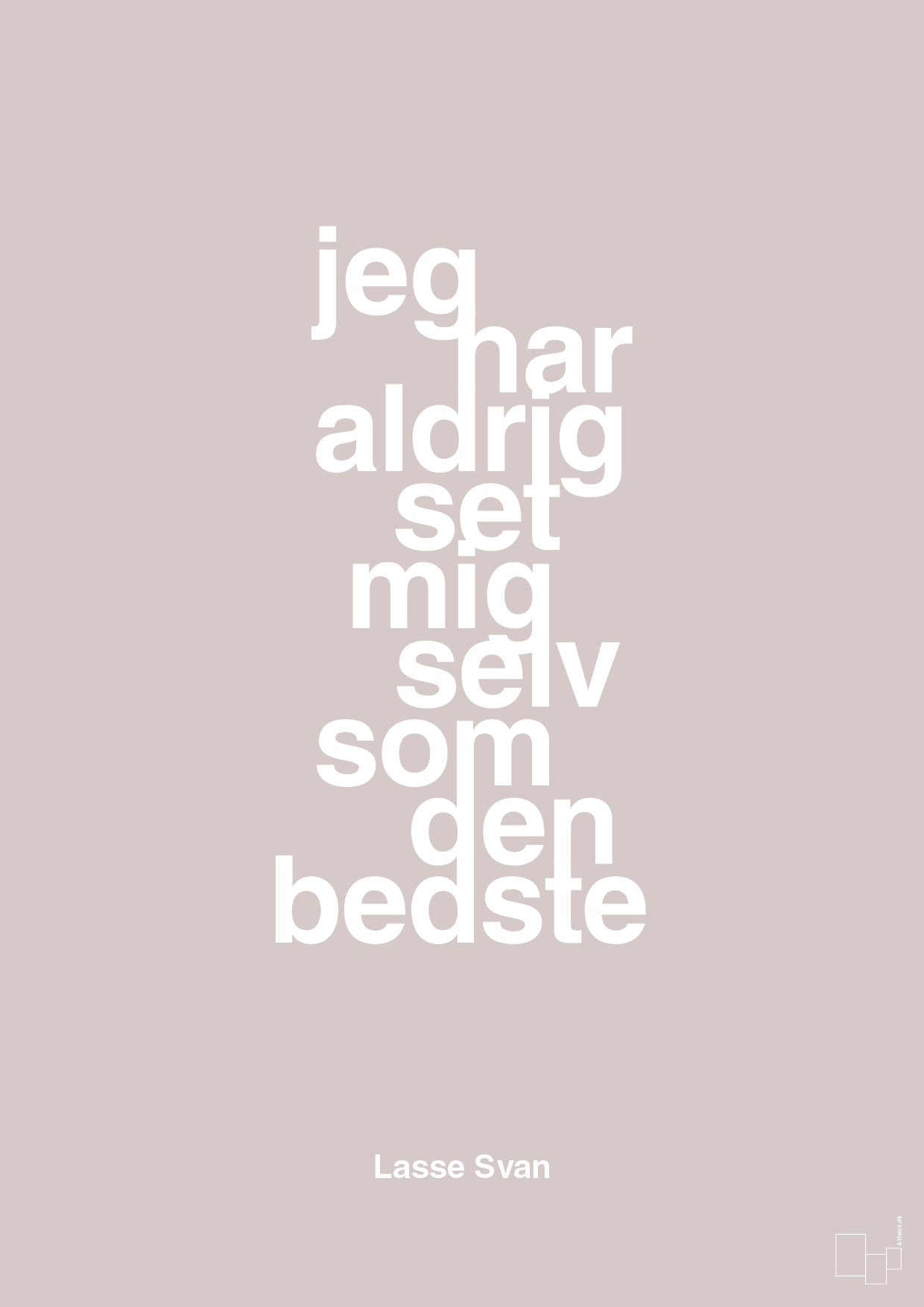 plakat: jeg har aldrig set mig selv som den bedste - broken beige-Håndbold-A1two3