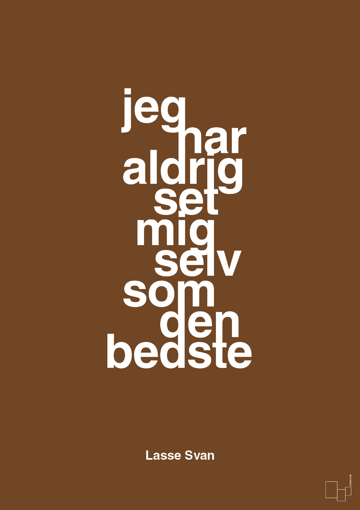 plakat: jeg har aldrig set mig selv som den bedste - dark brown-Håndbold-A1two3