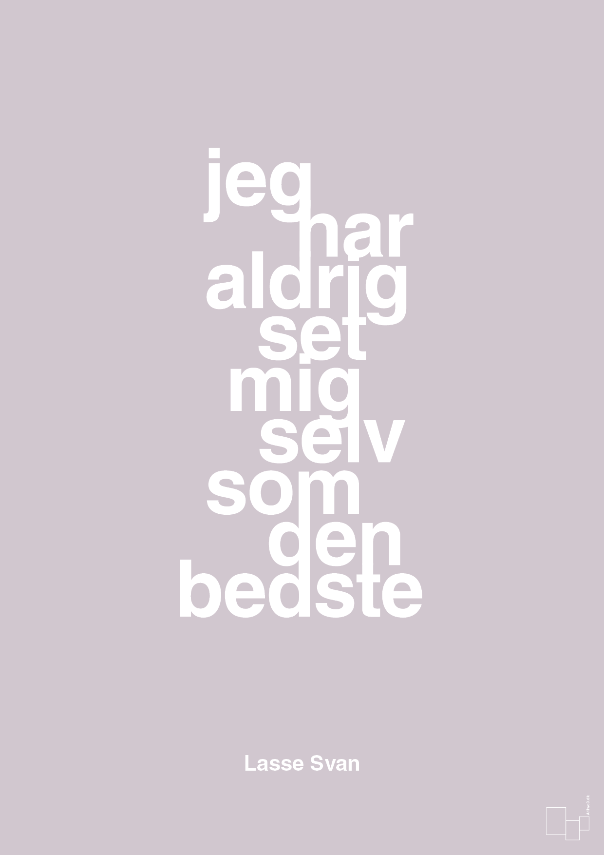 plakat: jeg har aldrig set mig selv som den bedste - dusty lilac-Håndbold-A1two3