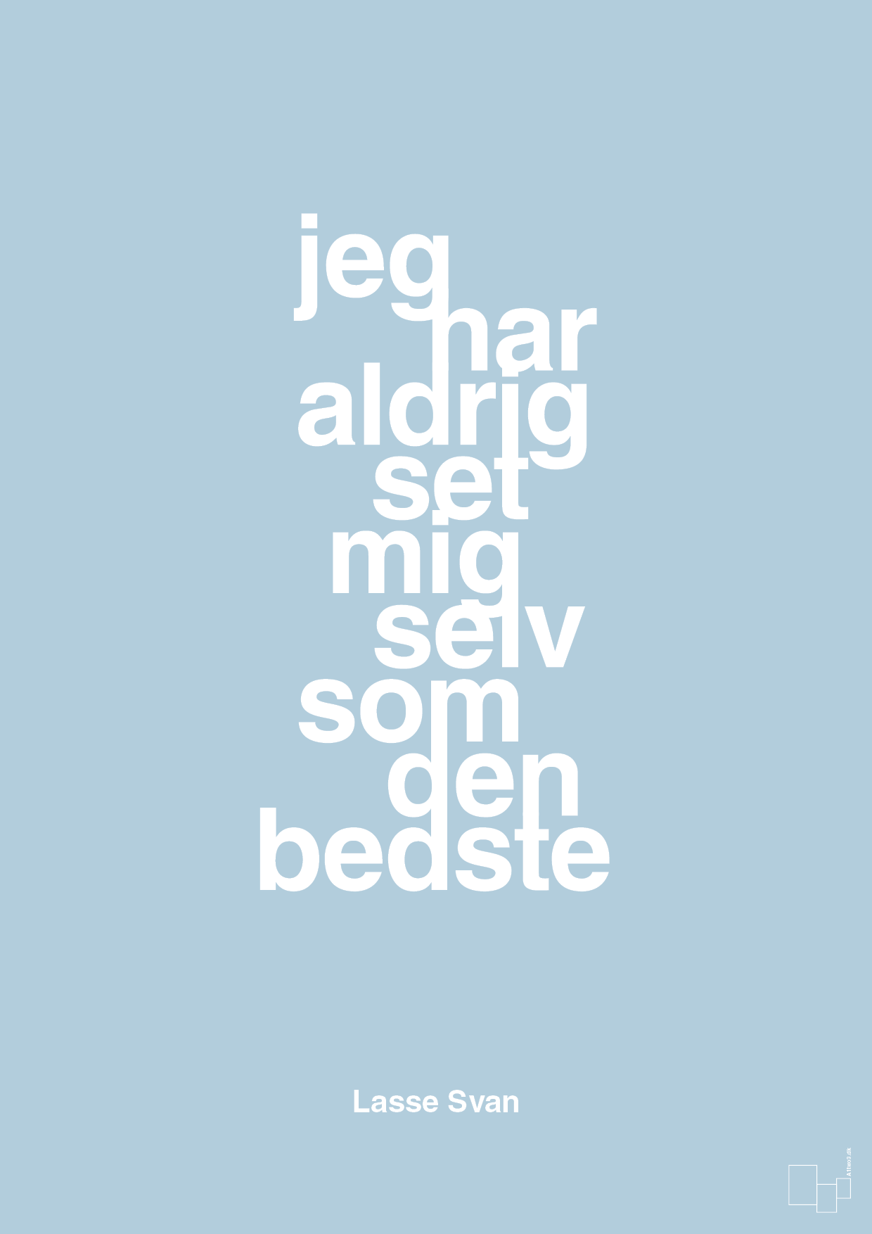 plakat: jeg har aldrig set mig selv som den bedste - heavenly blue-Håndbold-A1two3
